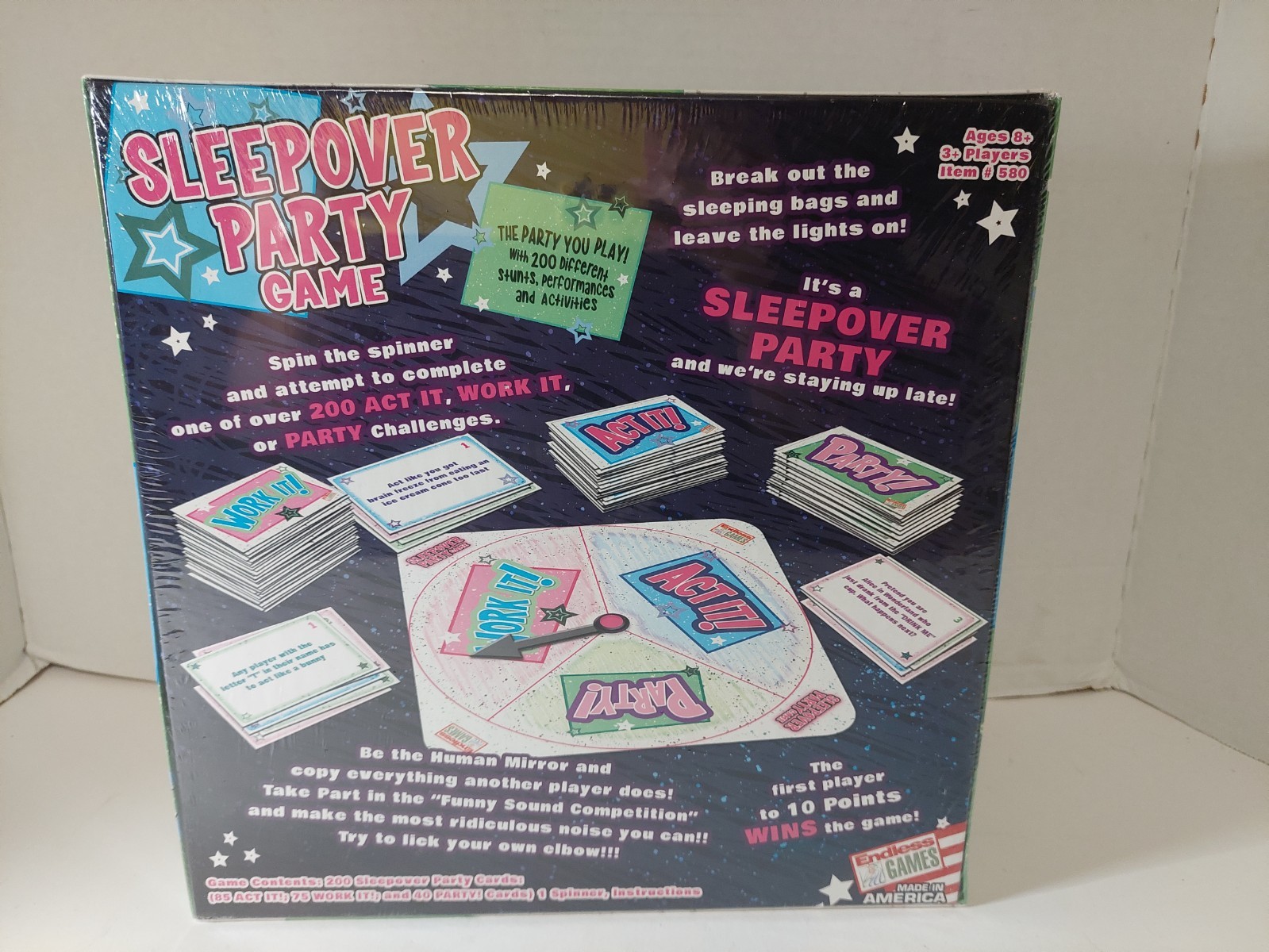 Sleepover Party Board Game Girls With 200 Different Activities 8+ New Sealed