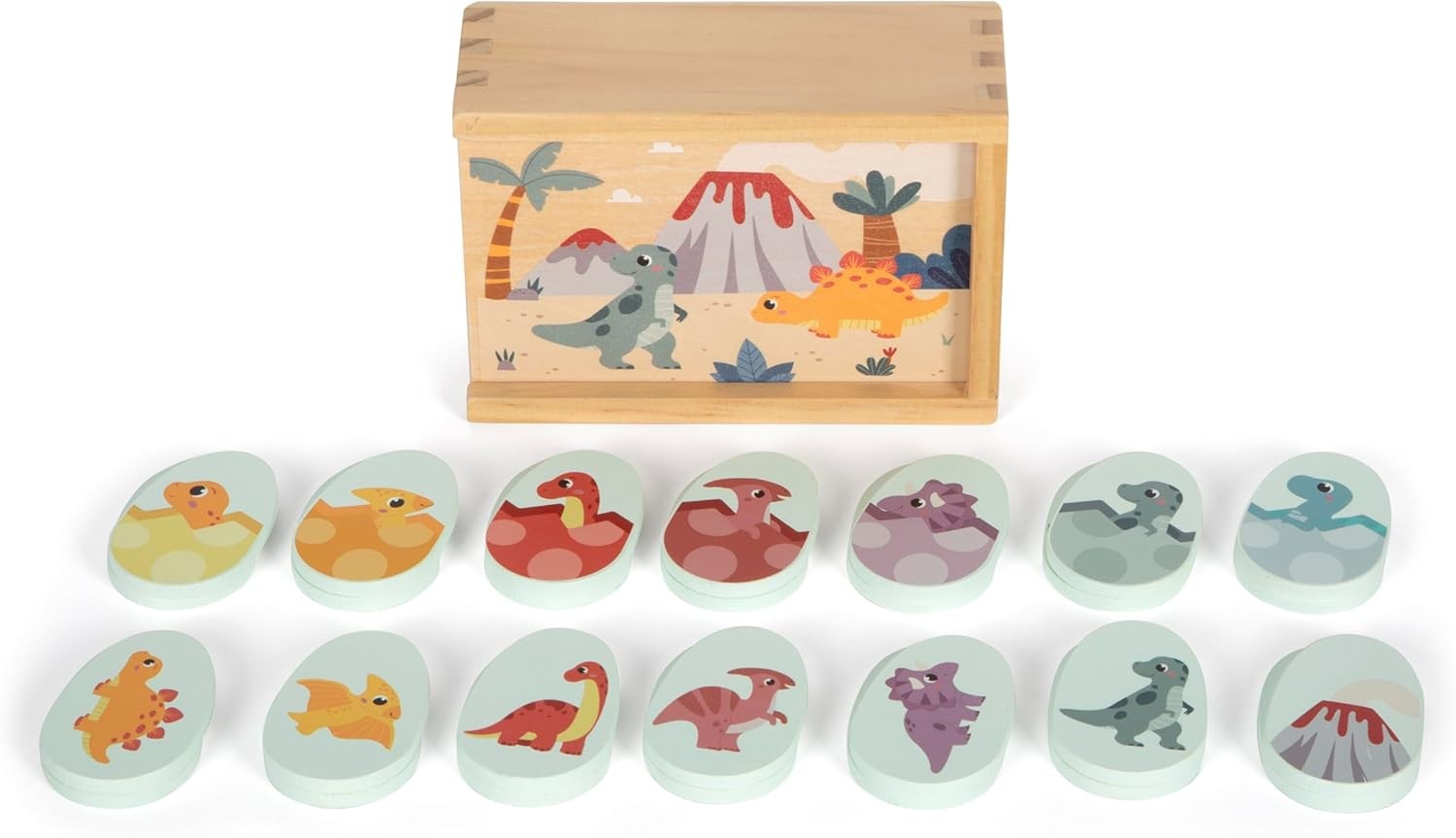 small foot Memory Dino, memory game made of FSC® 100%-certified wood, for kids a
