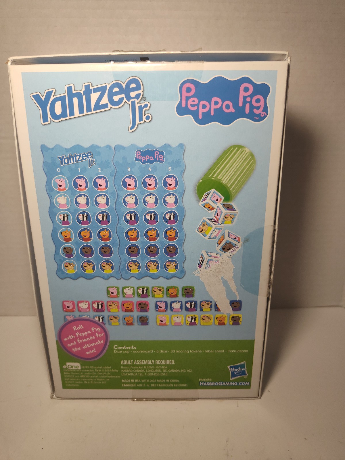 Peppa Pig Edition Yahtzee Jr. Board Game for Kids Ages 4 and Up