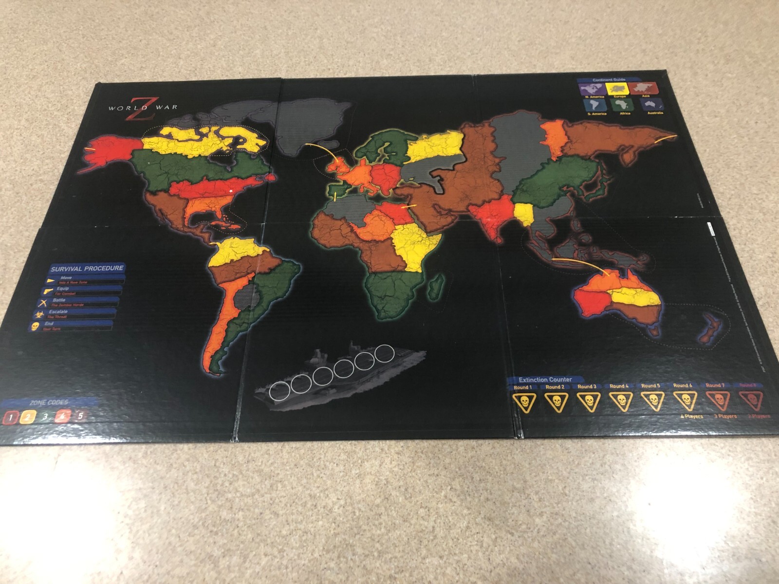 World War Z The Game Deadly Zombie Pandemic Board Game COMPLETE