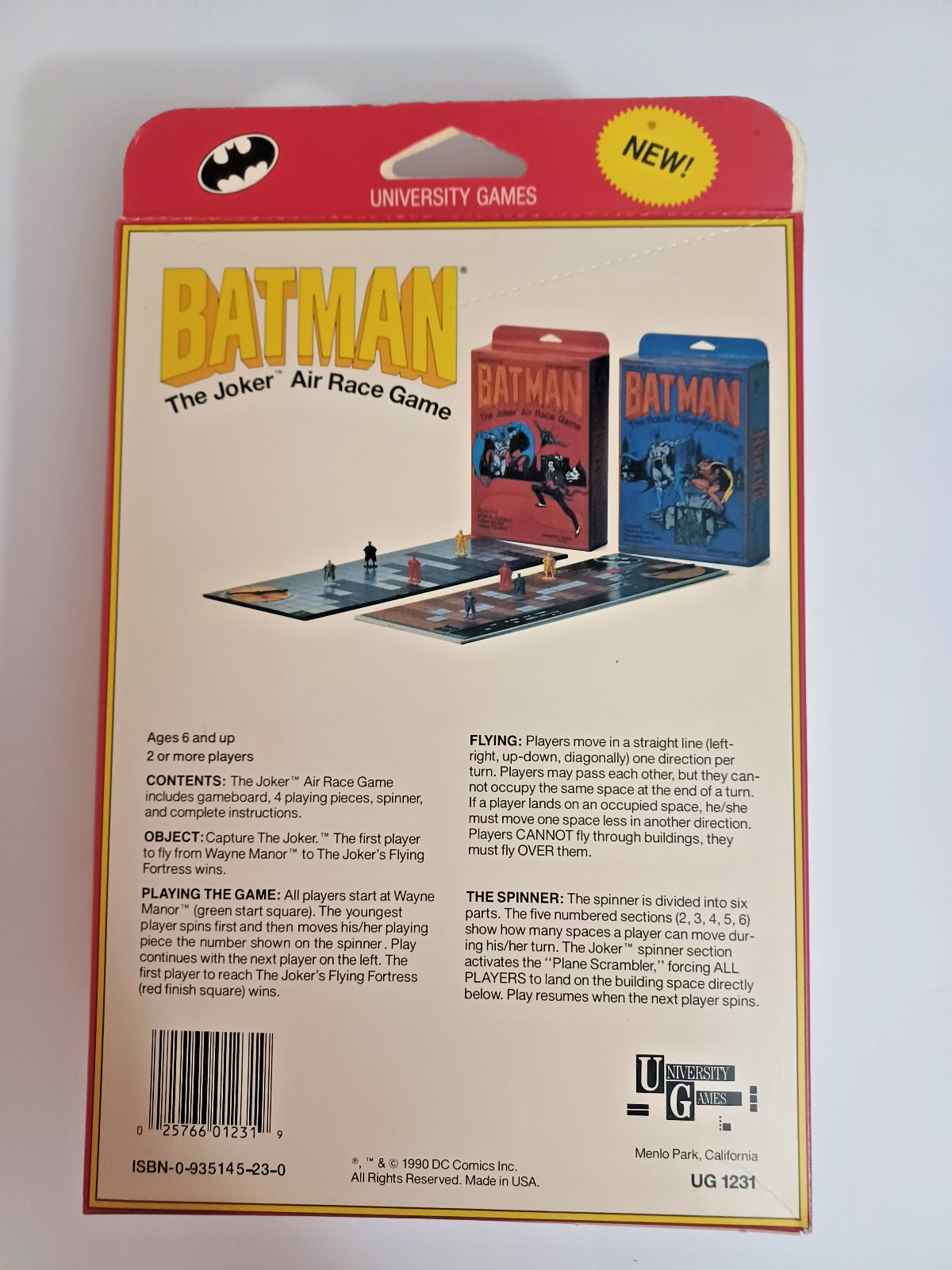 Batman The Joker Air Race Game – DC Comics – University Games – 1990 – SEALED