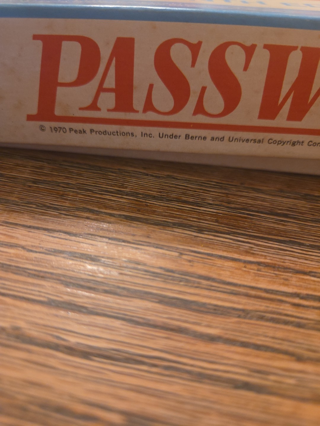 Vintage 1970 MB Milton Bradley Password 15th Edition no. 4260