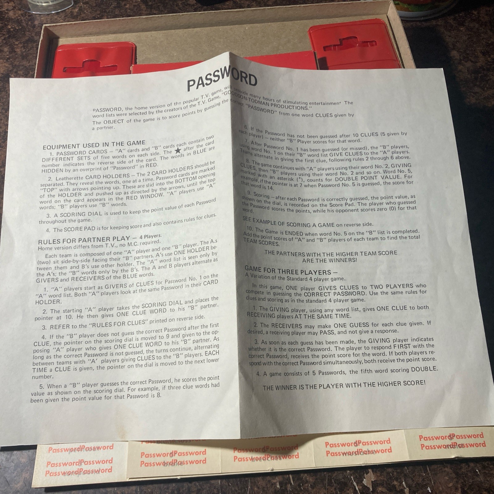 Vintage 1978 Password Game 18th Edition. Complete Canadian