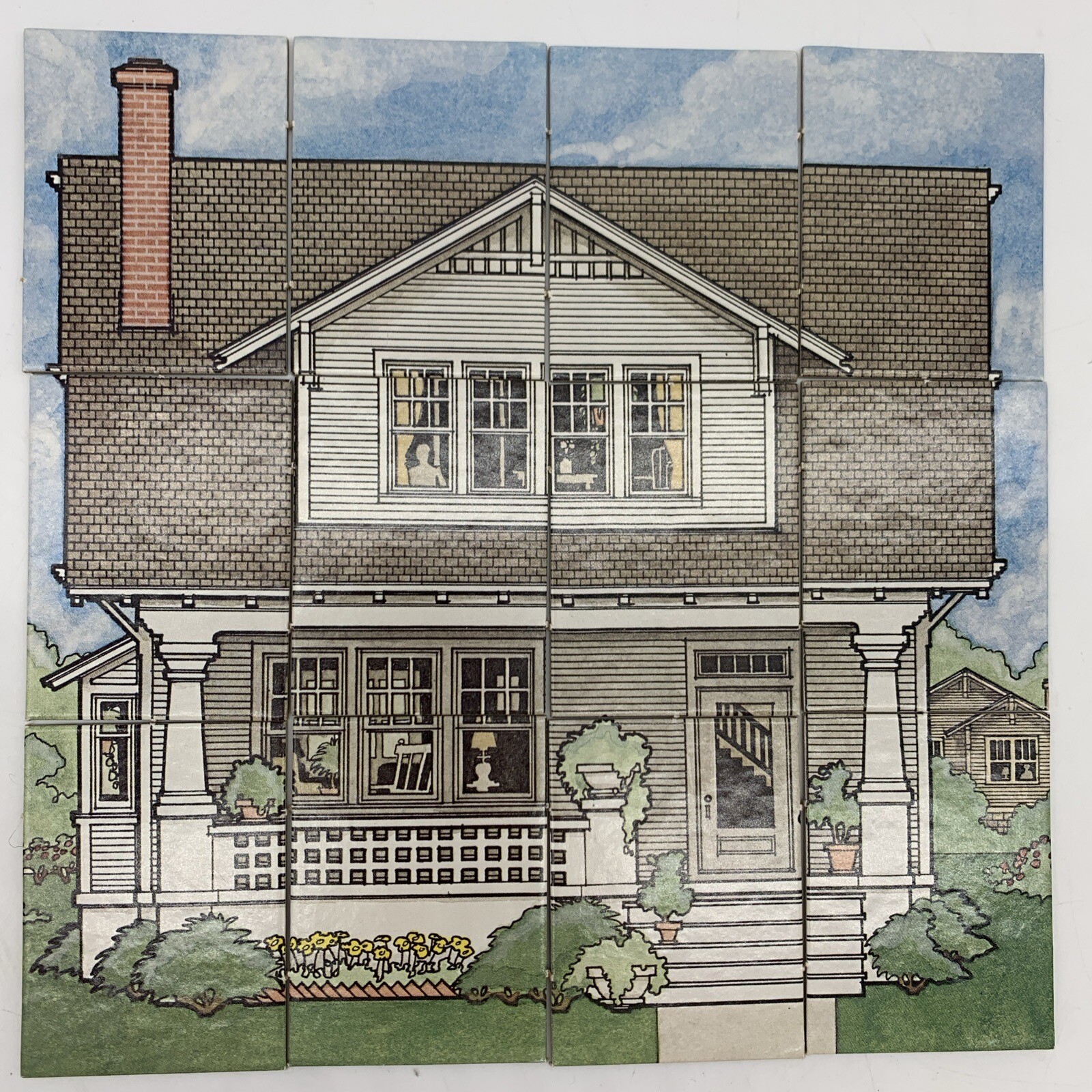 Aristoplay Good Old Houses Puzzle Game Historic American Architecture Styles VTG