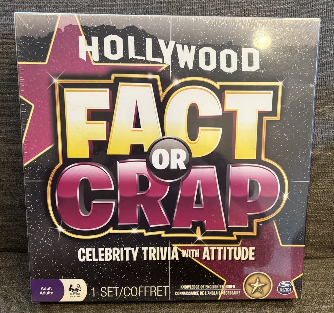 Hollywood Fact Or Crap Celebrity Trivia With Attitude Adult Board Game Sealed