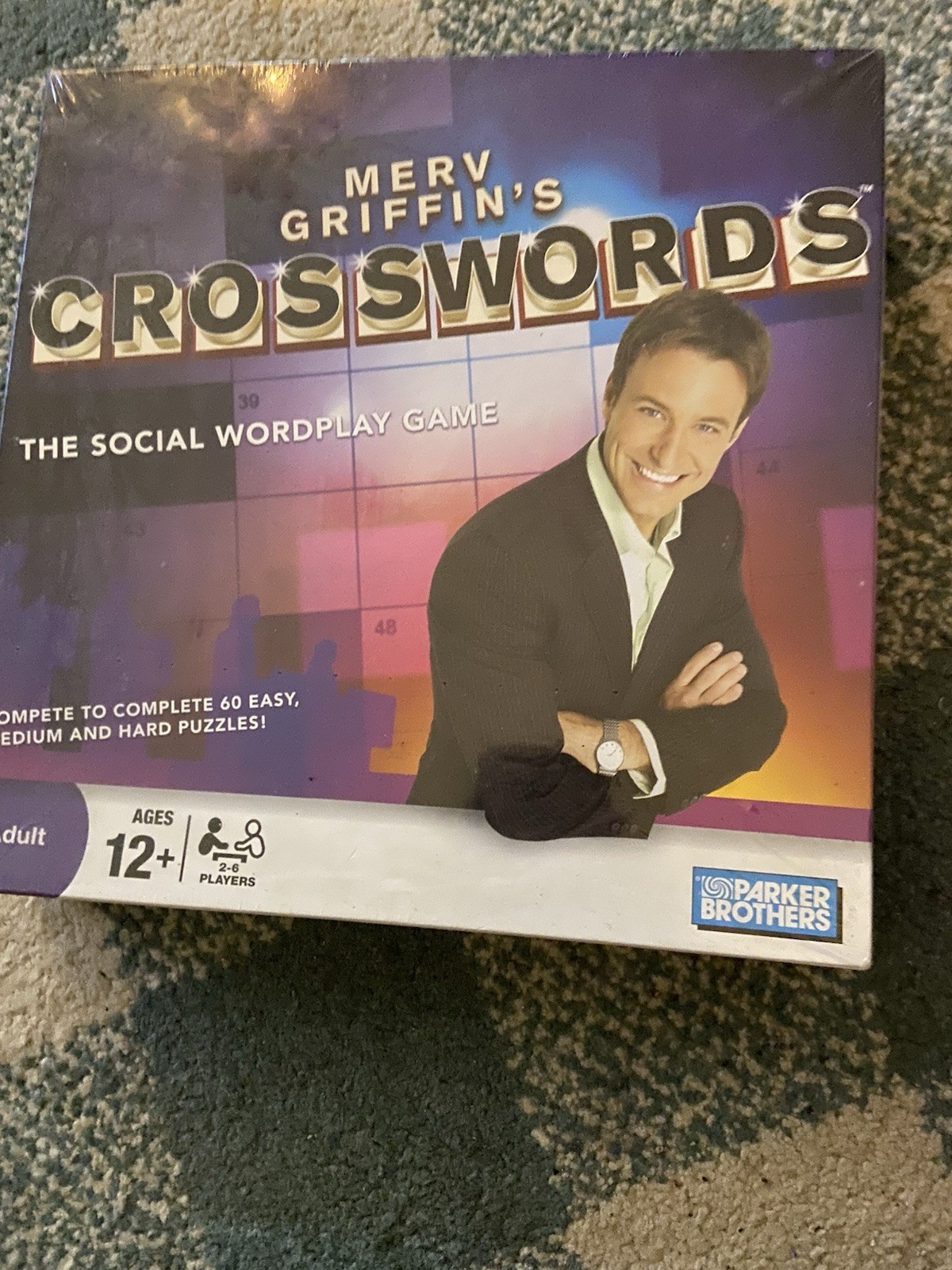 Merv Griffin’s Crossword Board Game-Parker Brothers-Social Wordplay-New-Sealed