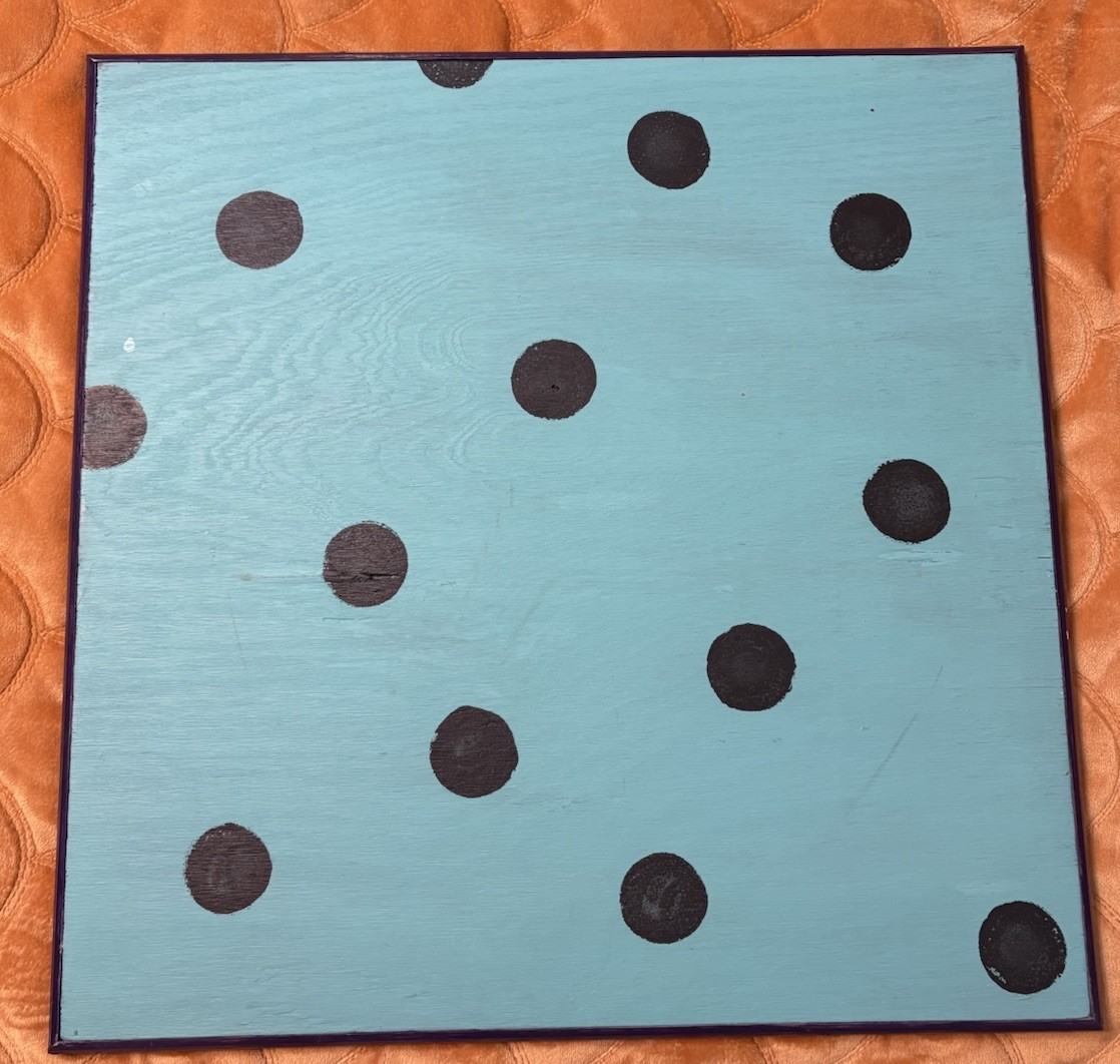 Game Board 16 x 16 in Black And Teal Checkerboard With Green & Purple Checkers