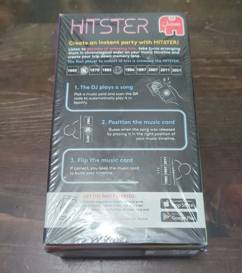 HITSTER The Music Party Song Game Decades of Amazing Hits NEW SEALED