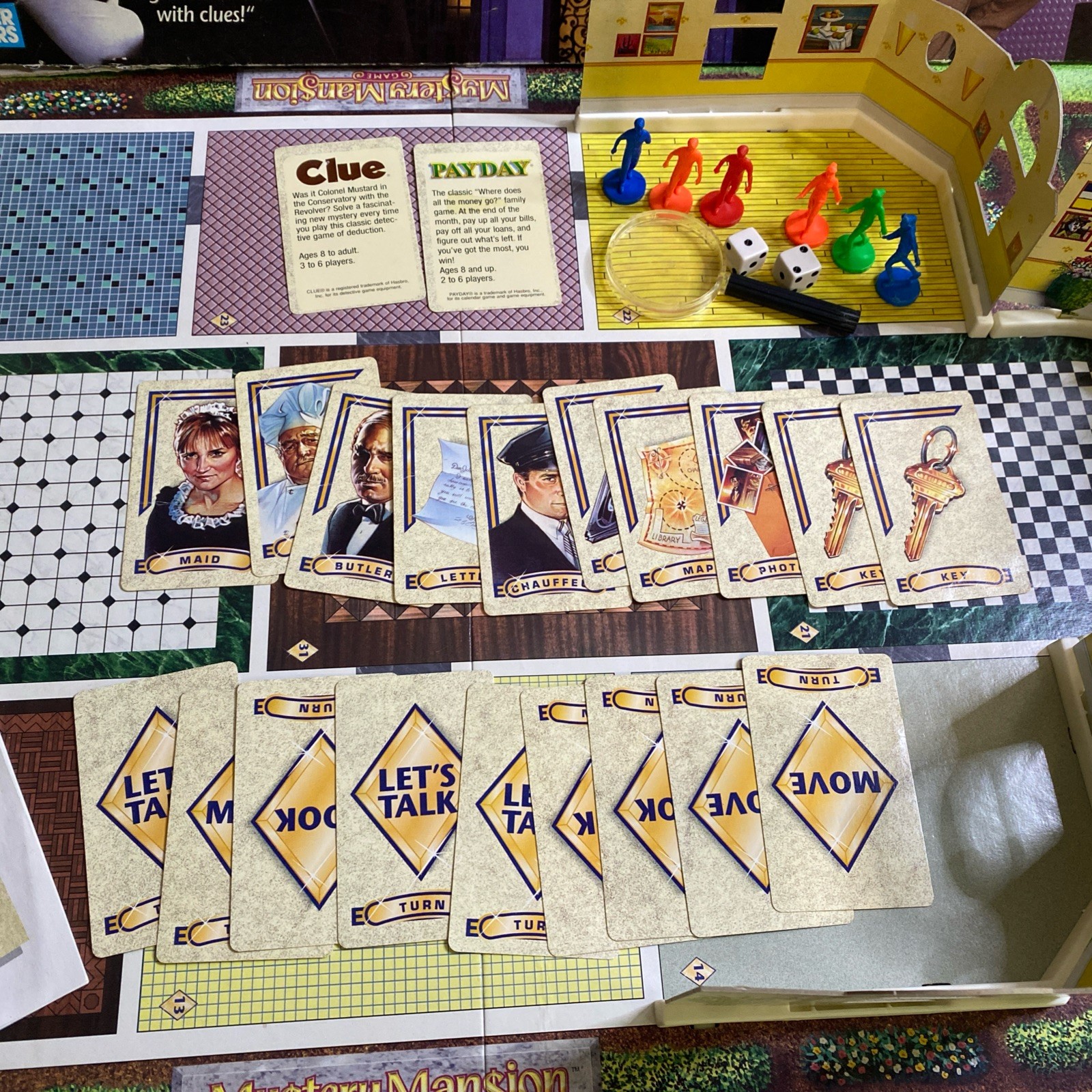 1995 Mystery Mansion Electronic Talking Game Parker Bros (Missing 2 Movers)