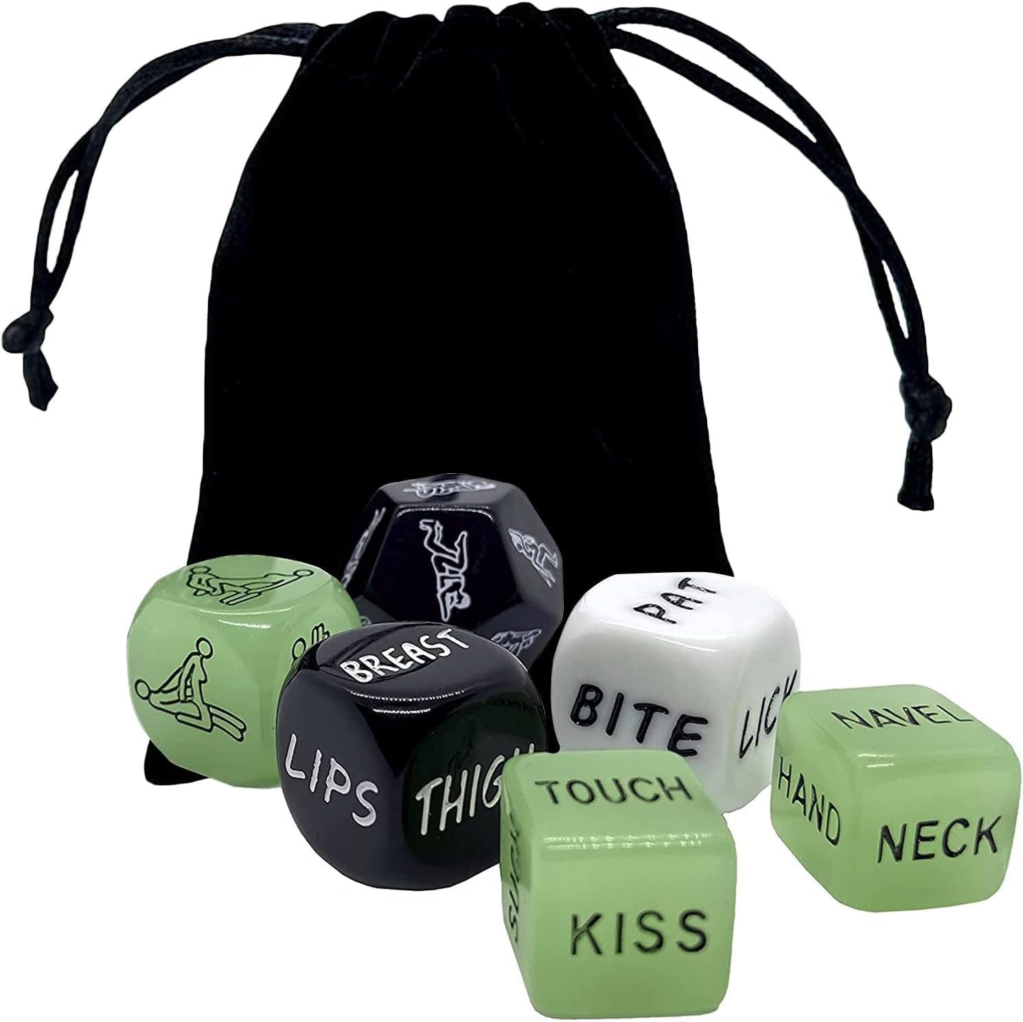 Sex Gaming Dice for Couples Naughty Dice with Sex Positions 6 PCS Sex Play Di…