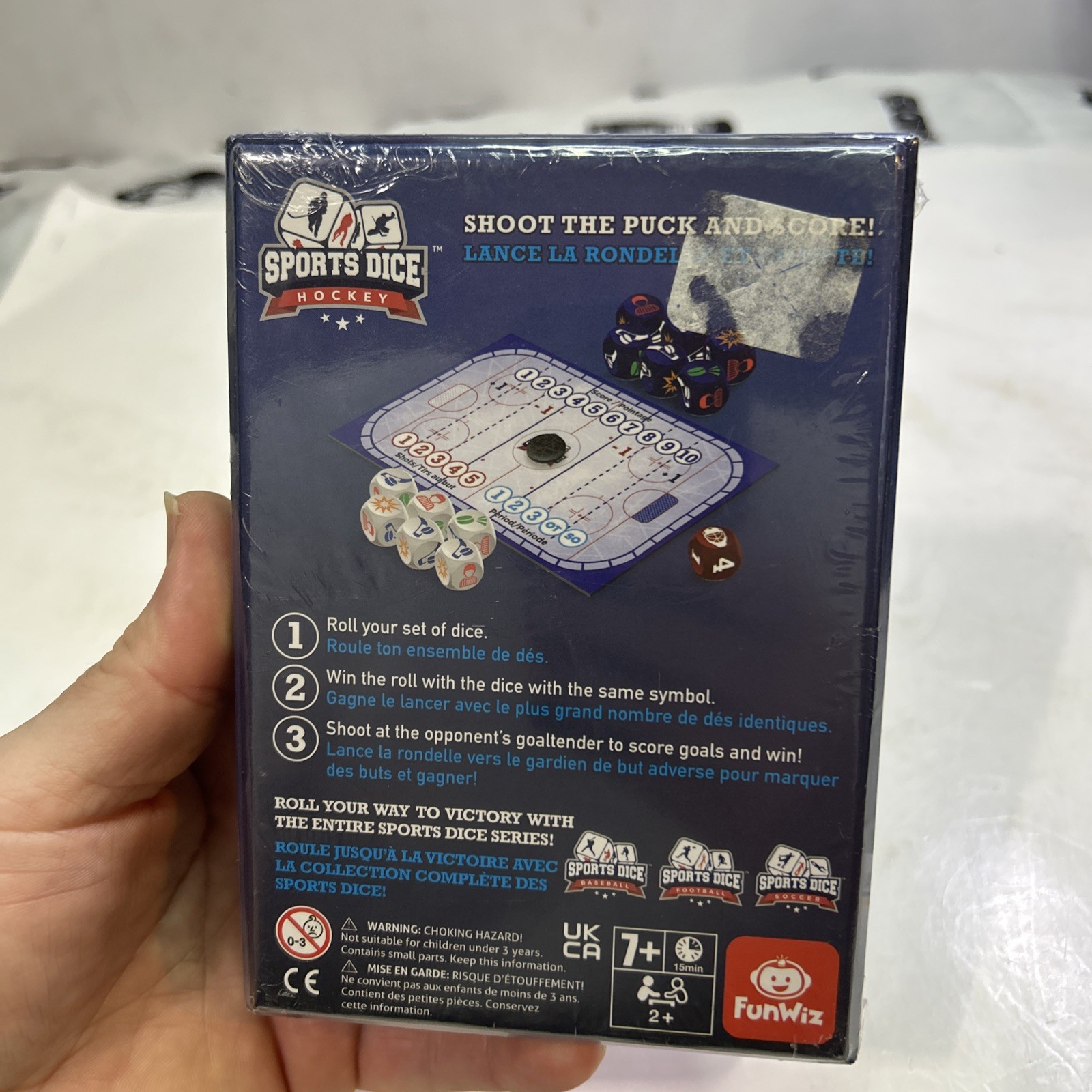 FunWiz Sports Dice Hockey 7+ FoxMind Shoot the Puck and Score New In Wrapping