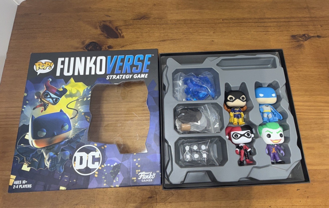 FunkoVerse DC Comics Strategy Game 4-Pack Batman Joker Harley Quinn Batgirl