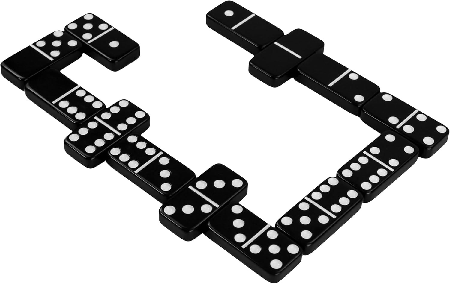 Dominos Set for Adults and Kids – Double 6 Domino – Dominoes Black