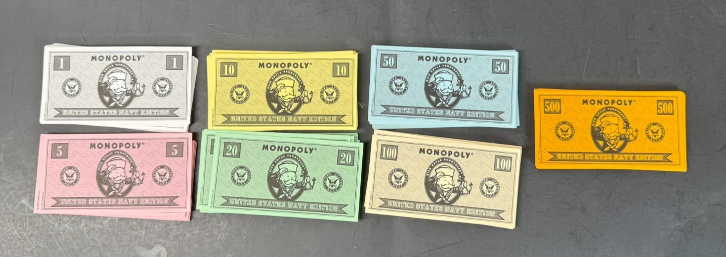 United States Navy Edition Monopoly Game Used Complete 1998