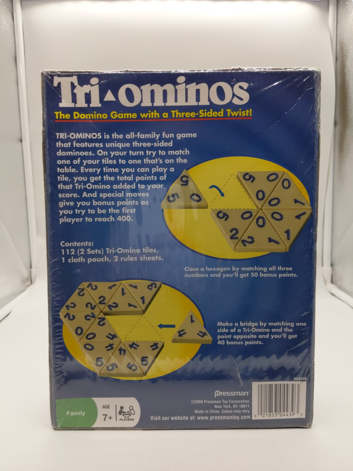 Triominos NIB TRI-OMINOS Tile Matching Game (2008) 2-6 Players Ages 7+