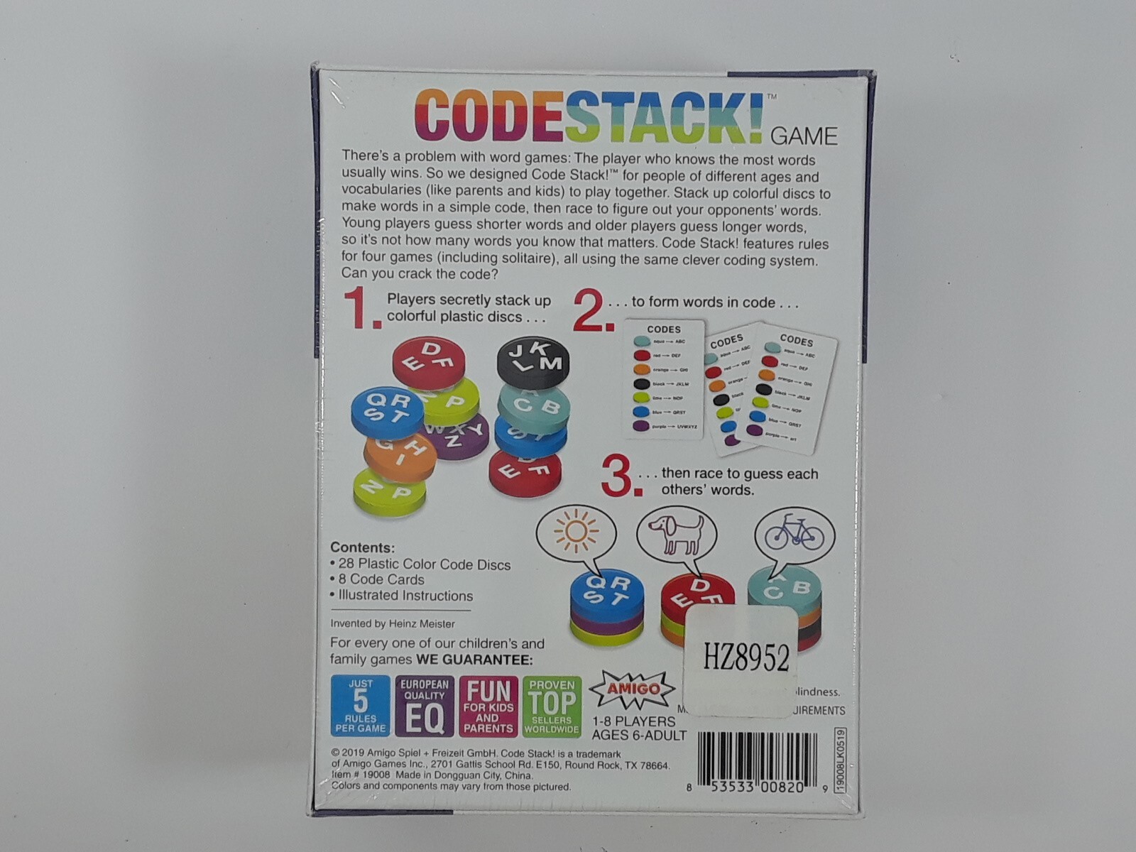 Code Stack! Word Game – Can You Figure Out The Word? by Amigo Games 2019 SEALED