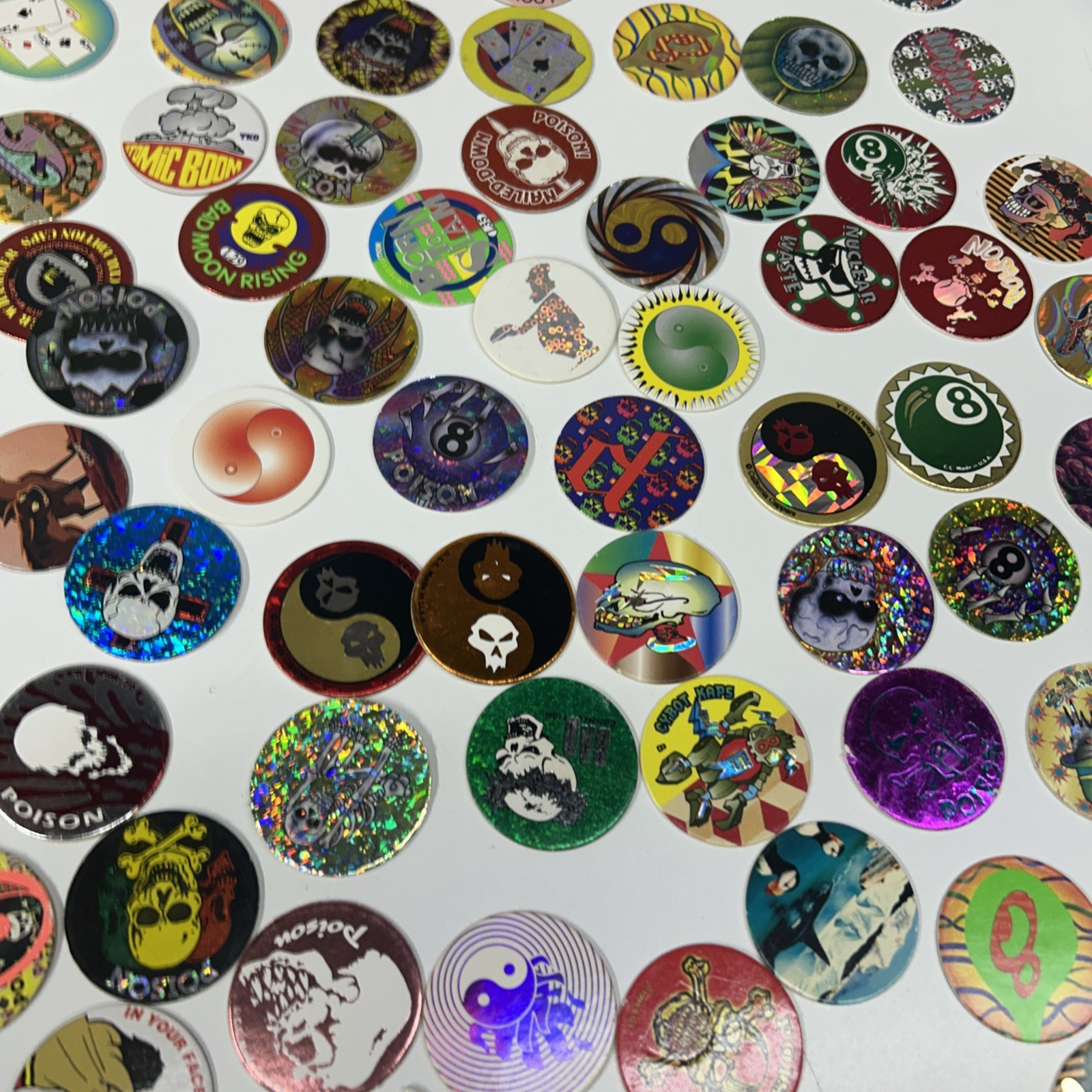 Vintage 1990’s Huge Lot Of Pogs 211 Plus Cases Holographic Lenticular Disney