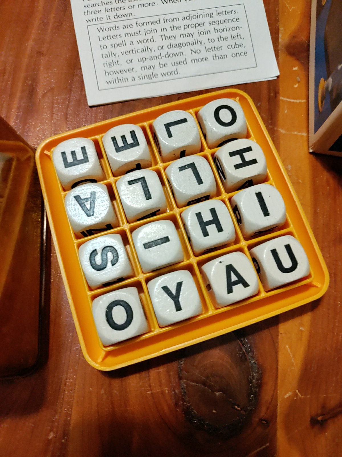 Vintage 1976 Boggle Parker Brothers Hidden Word Game 2 to 6 Players No. 104