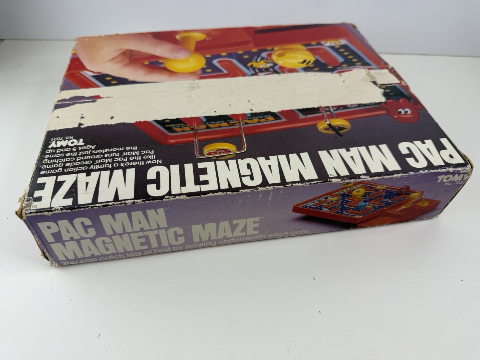 Vintage Pac-Man Magnetic Maze Game Tomy 1982 No. 7021 Incomplete w/Original Box