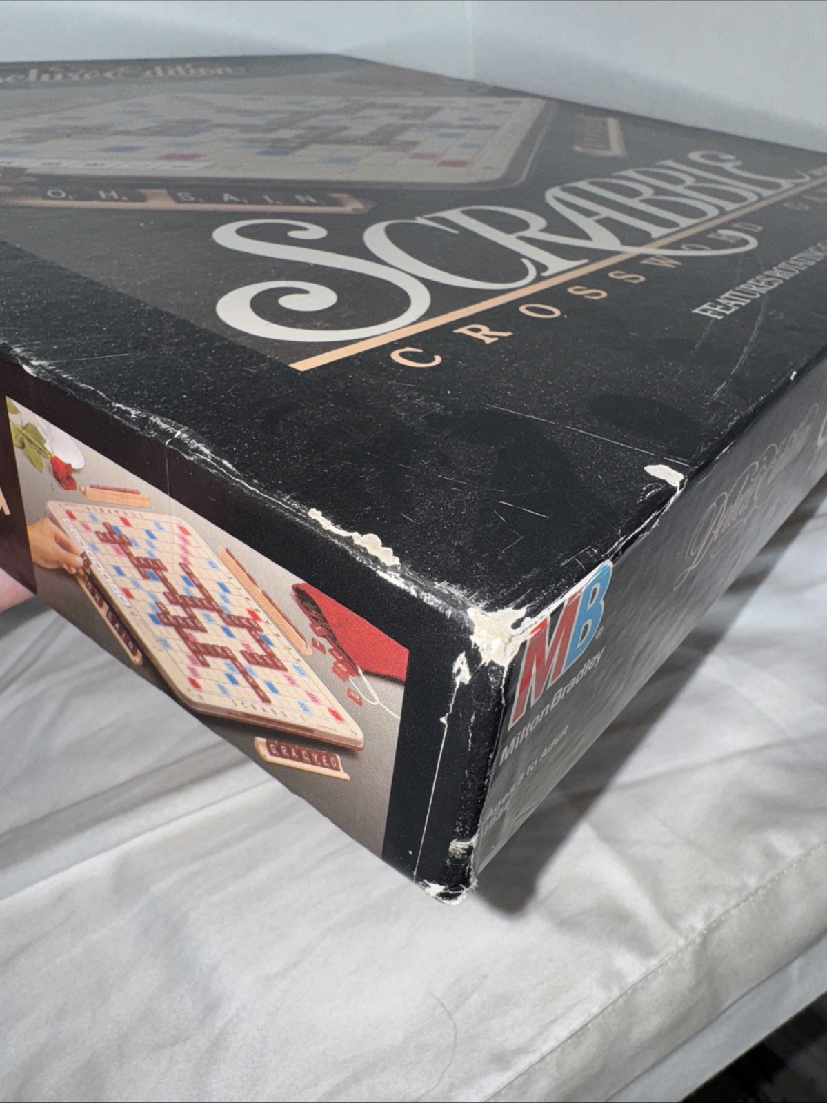 Scrabble Deluxe Edition Rotating Turntable Board Game Vintage 1989