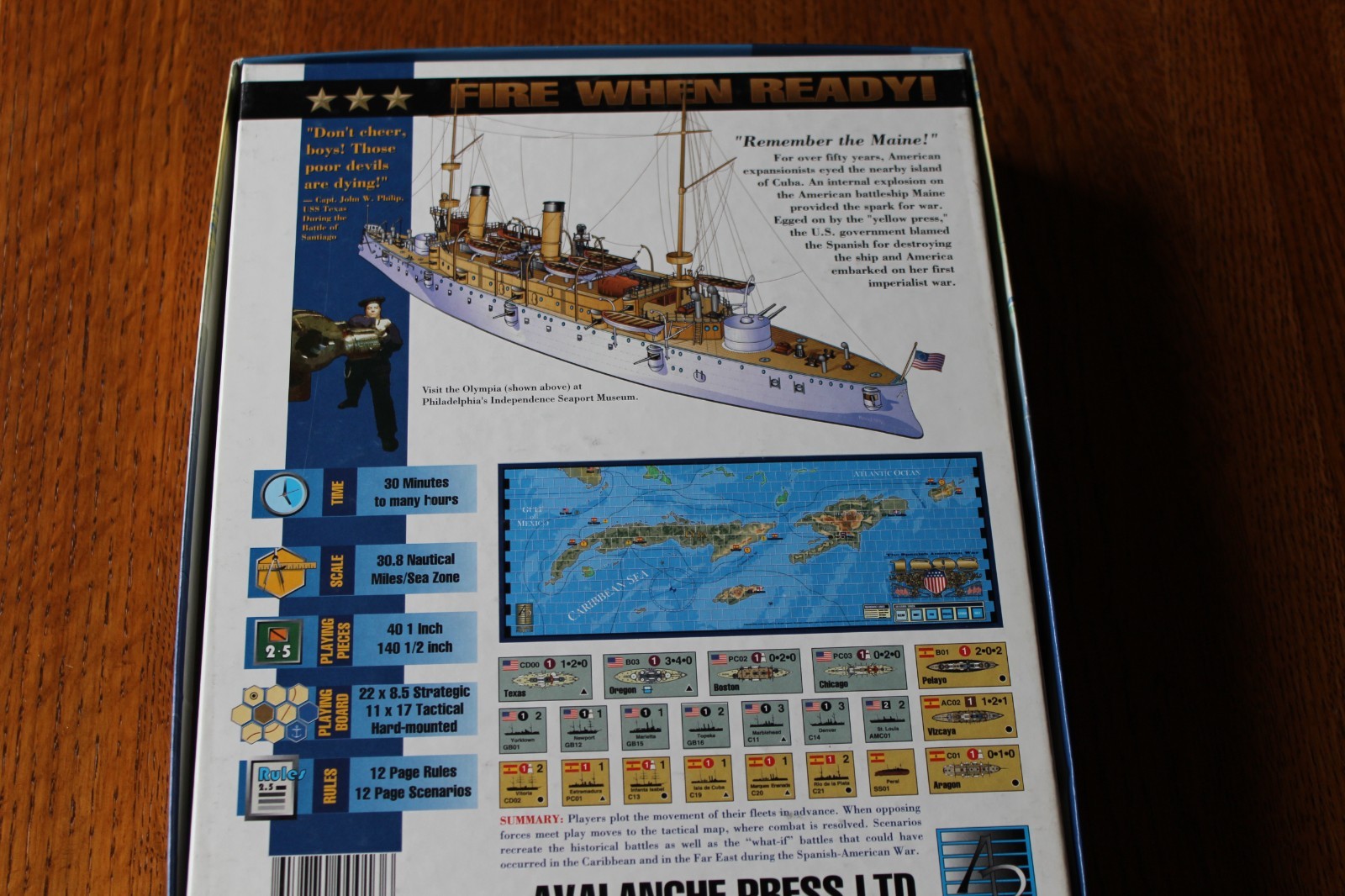 Great War at Sea 1898, The Spanish American War Avalanche Press UNPUNCHED