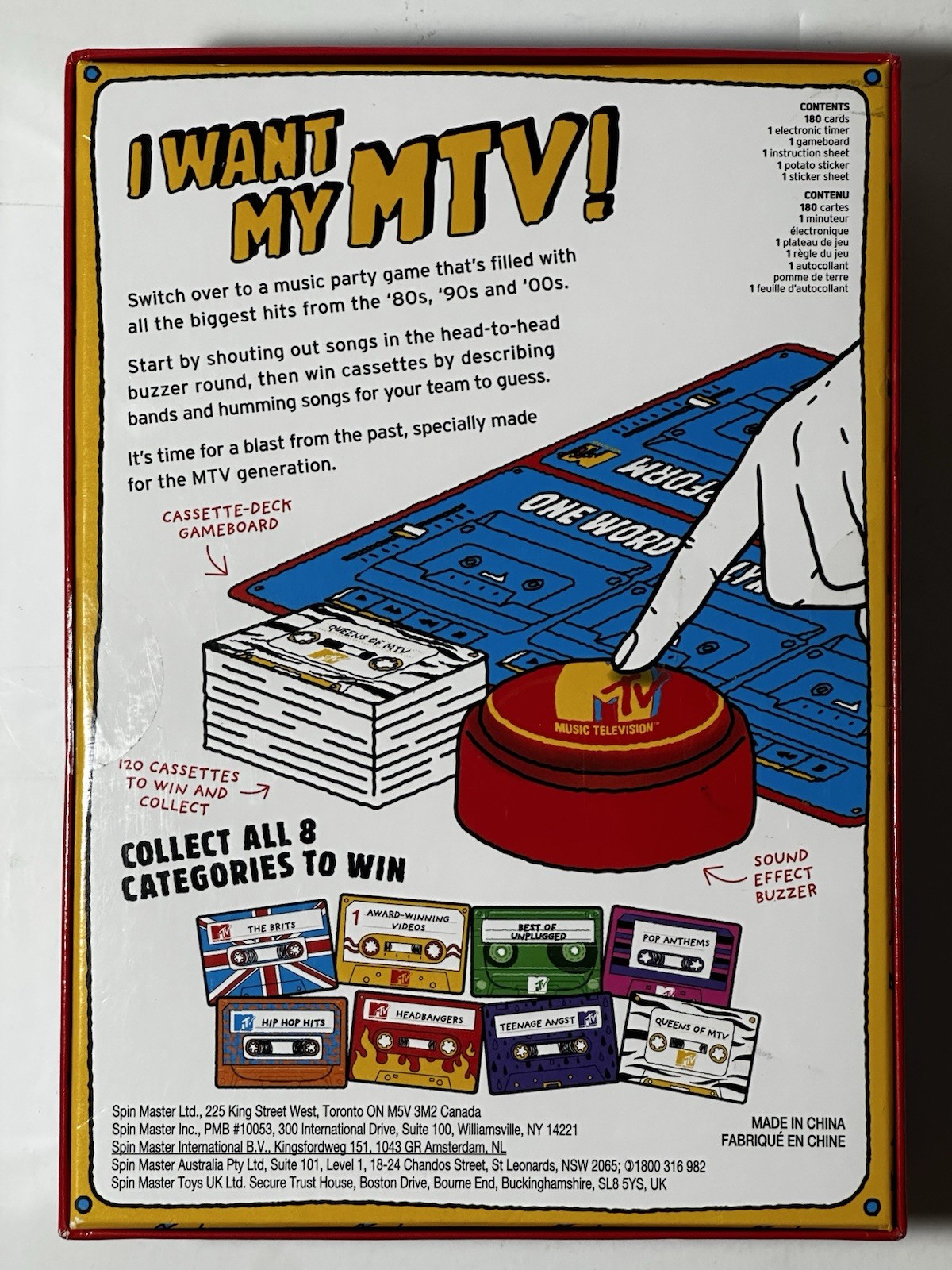 MTV Music Television The Throwback Music Party Game Kids Quiz Board Game NWT