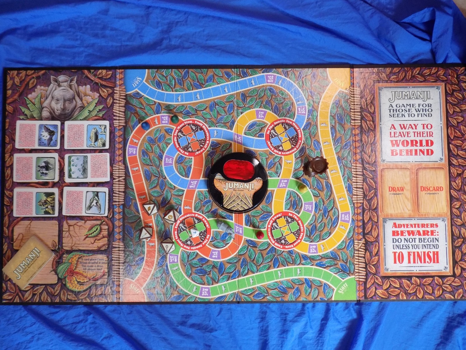 JUMANJI Board Game 100% Complete 1st Edition Milton Bradley Vintage 1995