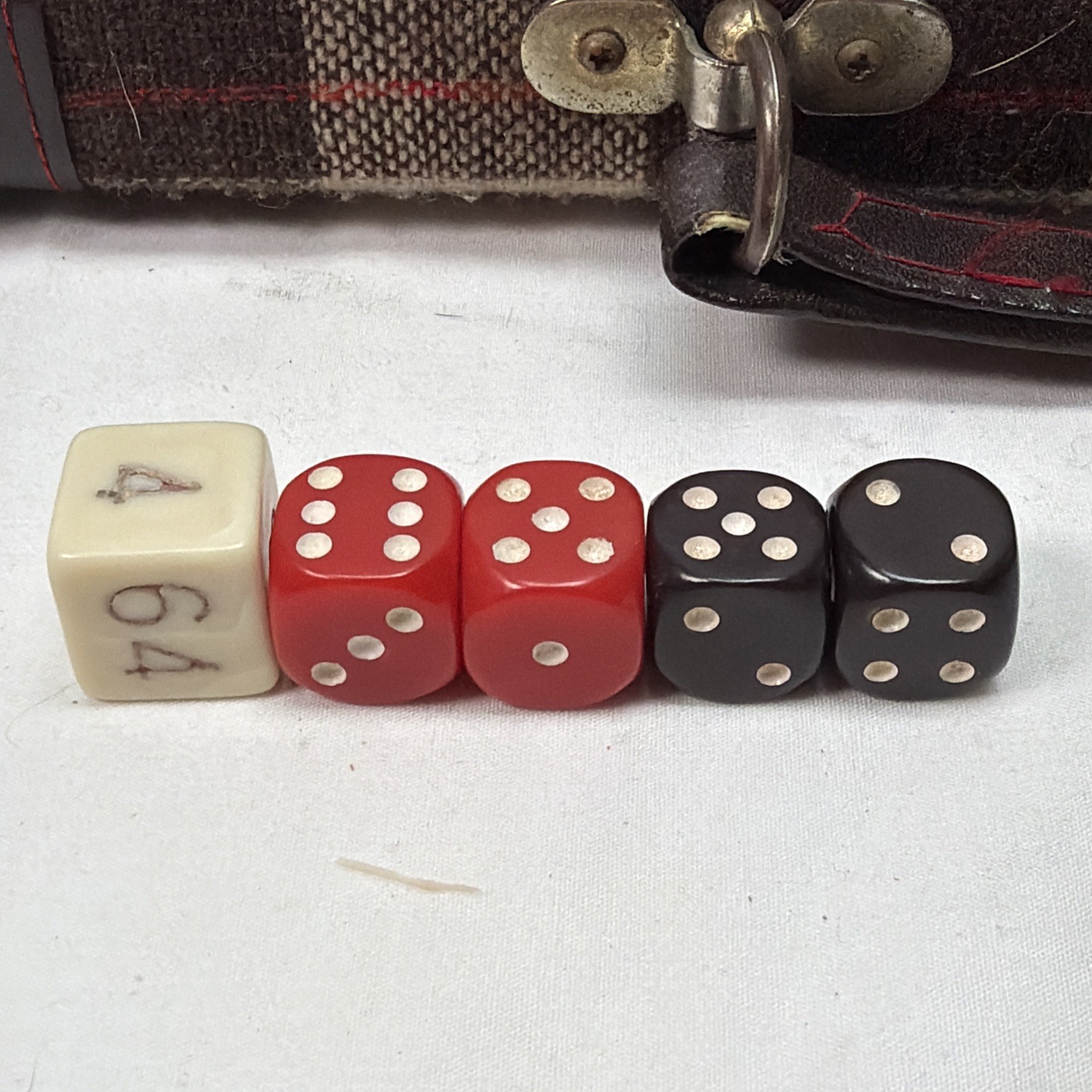 Vintage Aries Of Beverly Hills Backgammon Set Brown And Navy Plaid COMPLETE MCM