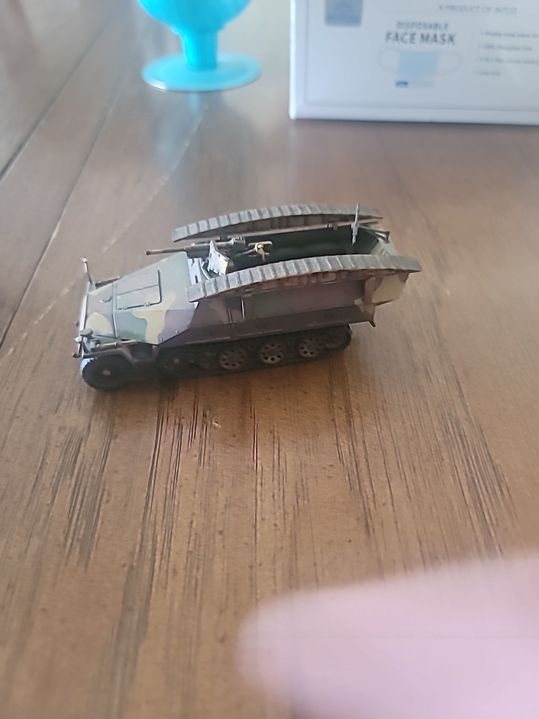Bolt Action Painted German Half Track Sdkfz 251 W/Bridge Warlord Games Rubicon
