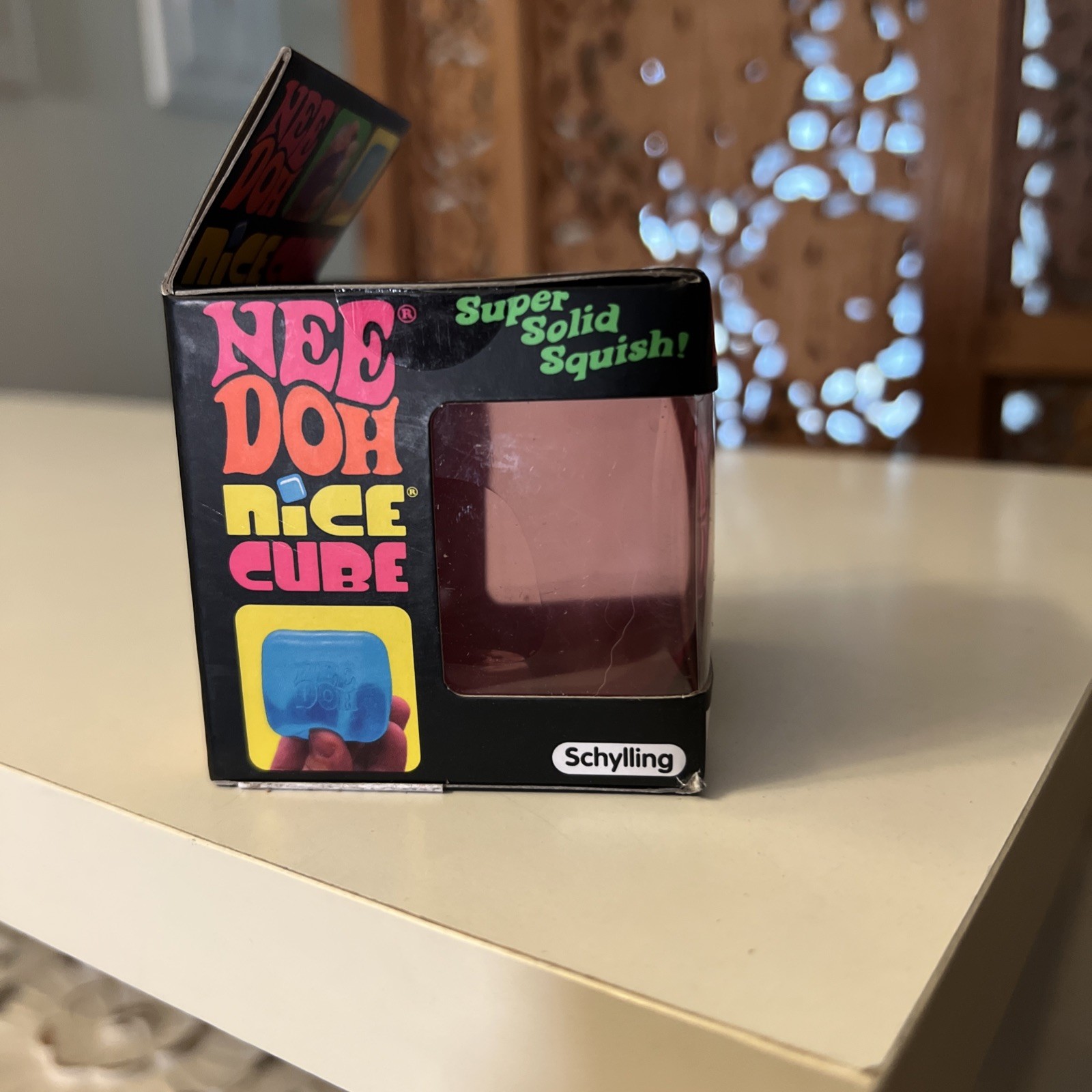 Authentic Schylling Nee Doh Nice Cube Pink Rare Manipulative Toy NEW in Box