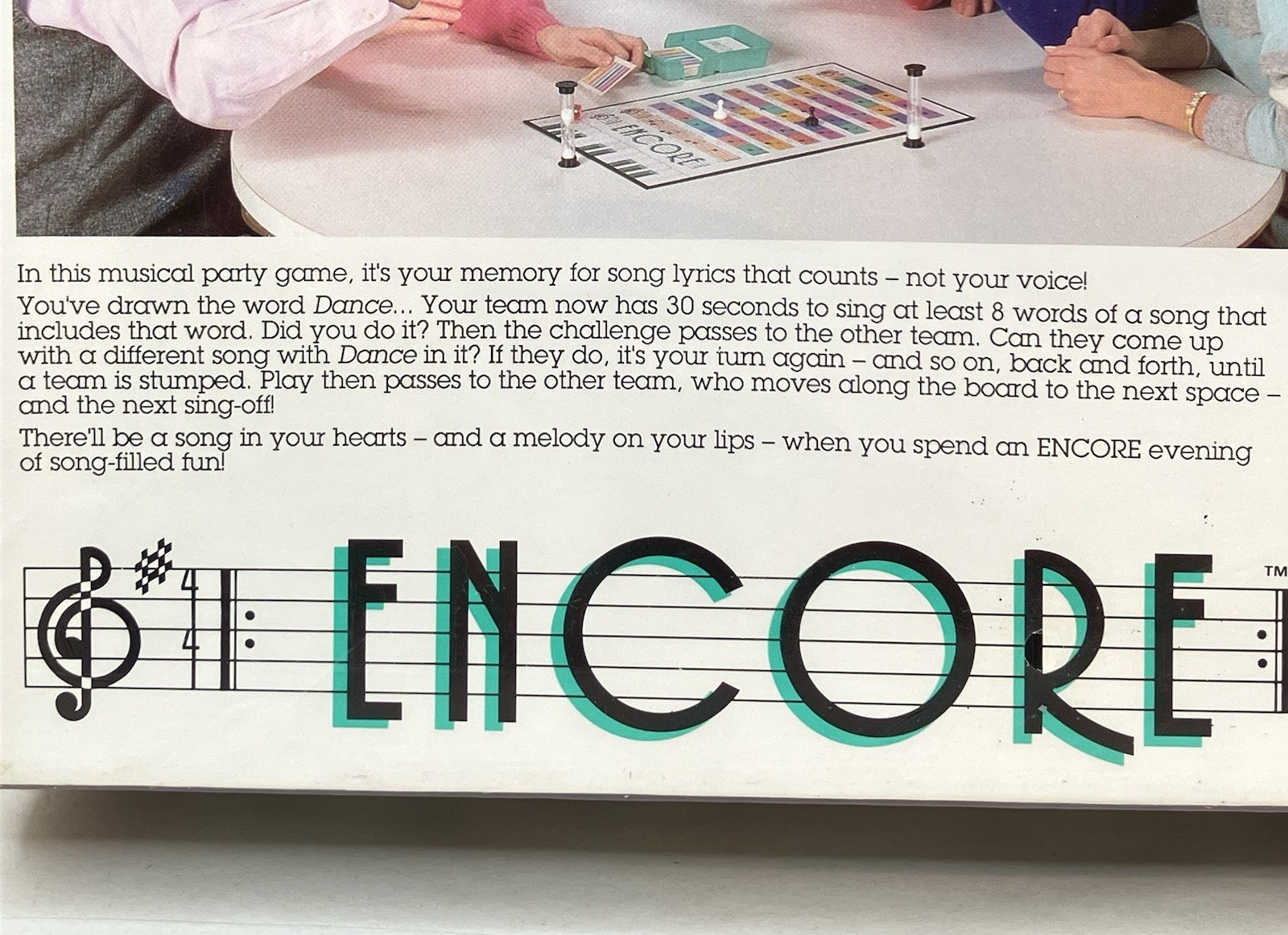 Vintage 1989 Parker Brothers Encore Game Song Filled Sing Off Board Game SEALED