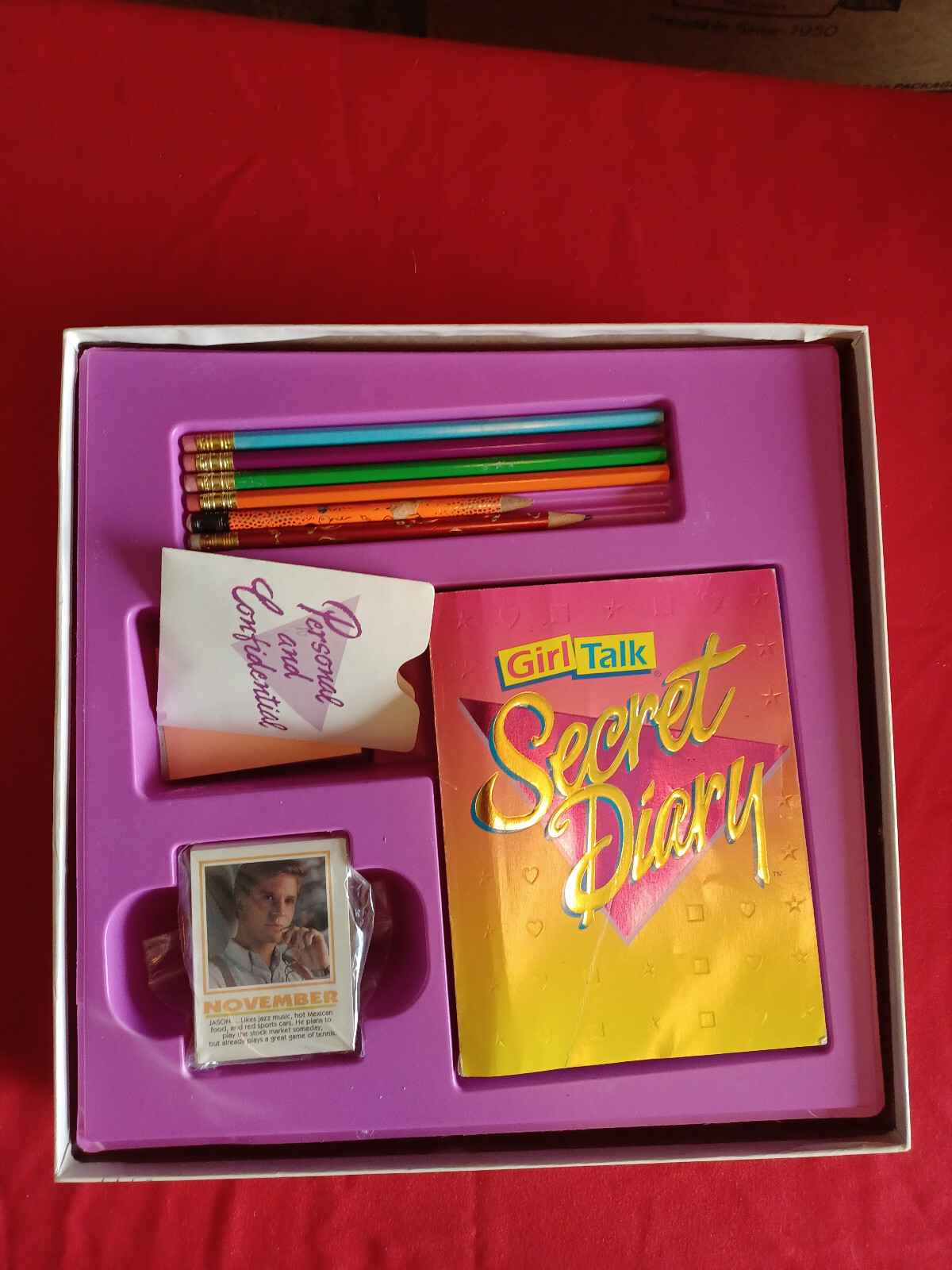 Girl Talk Secret Diary Board Game (Missing 2 Pencils, 15 Cards and 2 Pads)