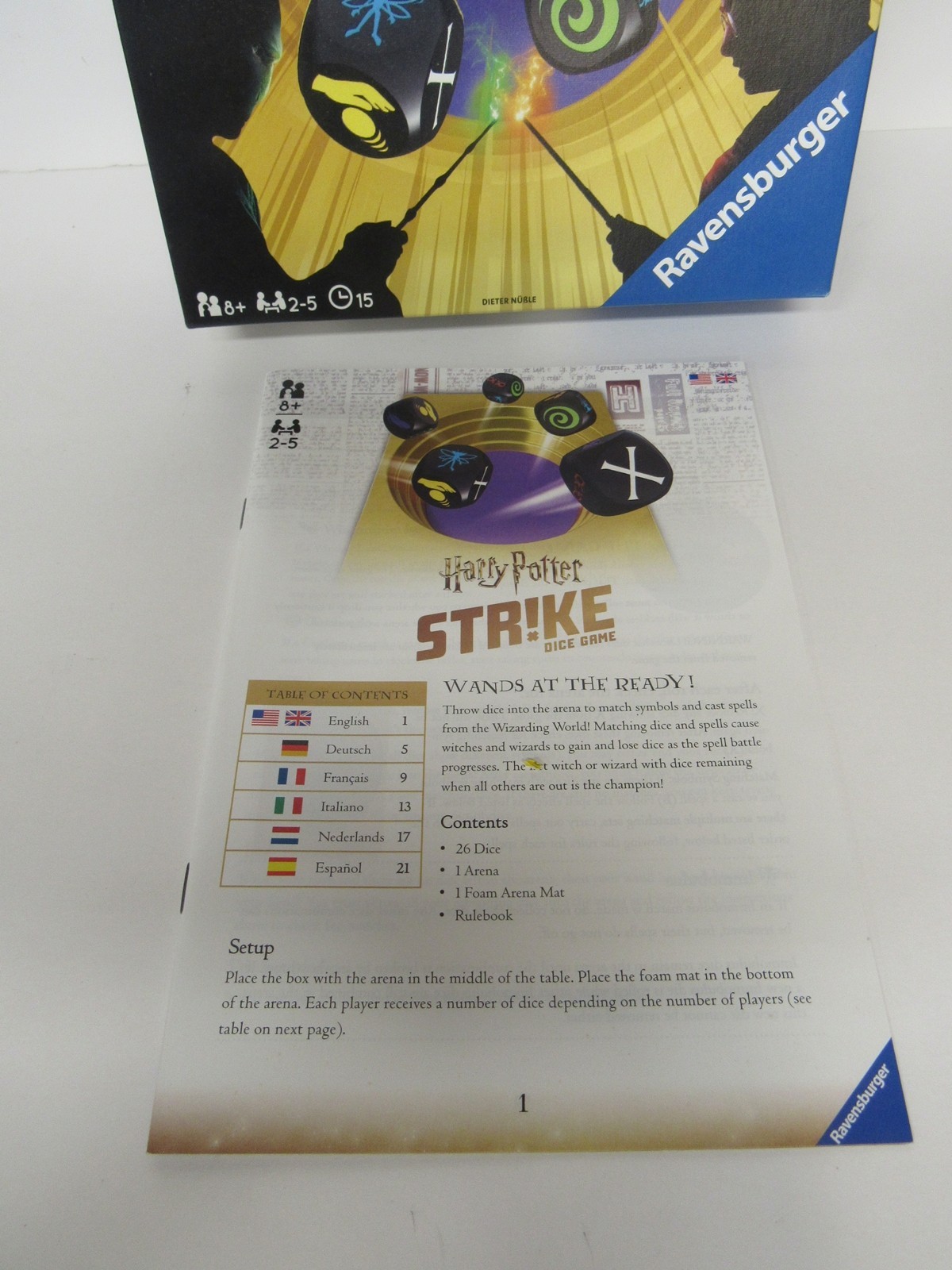 Harry Potter Strike Dice Game By Ravensburger Complete Free Shipping