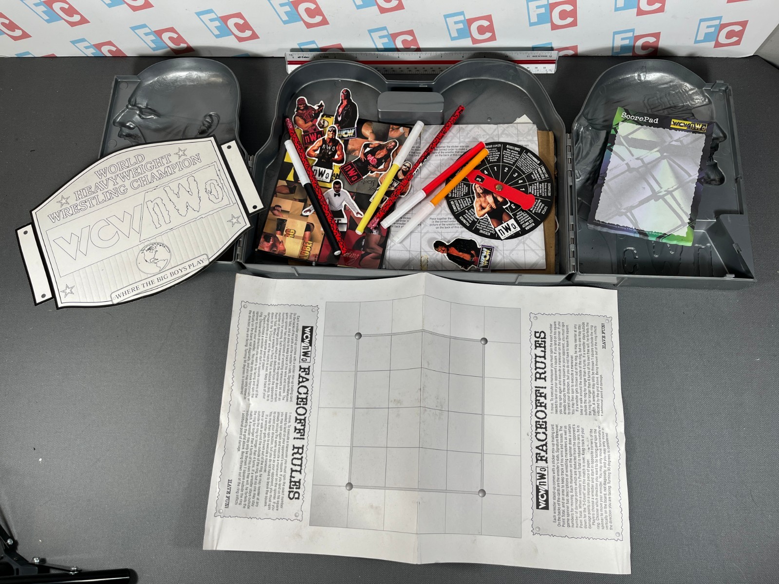 WCW/NWO Goldberg Hulk Hogan Face Off Game And Activity Kit Board Game 1998