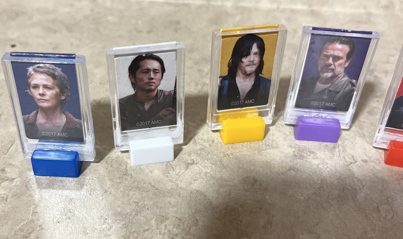 AMC The Walking Dead Clue Board game , Character Piece’s Only – 6 Total