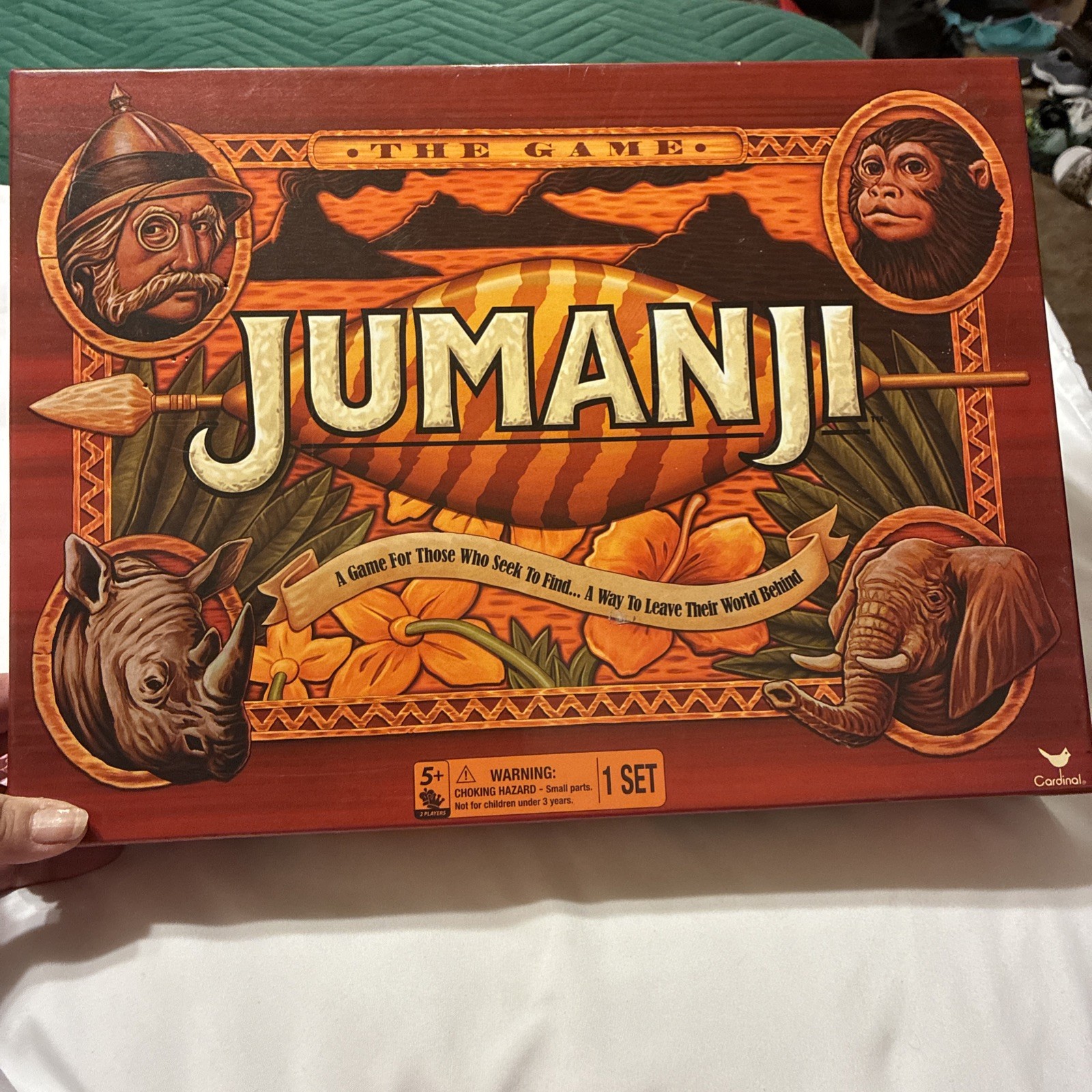 Cardinal Jumanji Board Game Complete Set, Movie & TV Theme, 2+ Players, Ages 5+