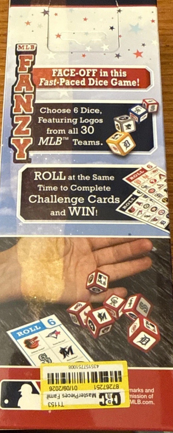 Masterpieces Puzzles MLB Fanzy Dice Game – Ages 8+ | 2-4 Players – NEW