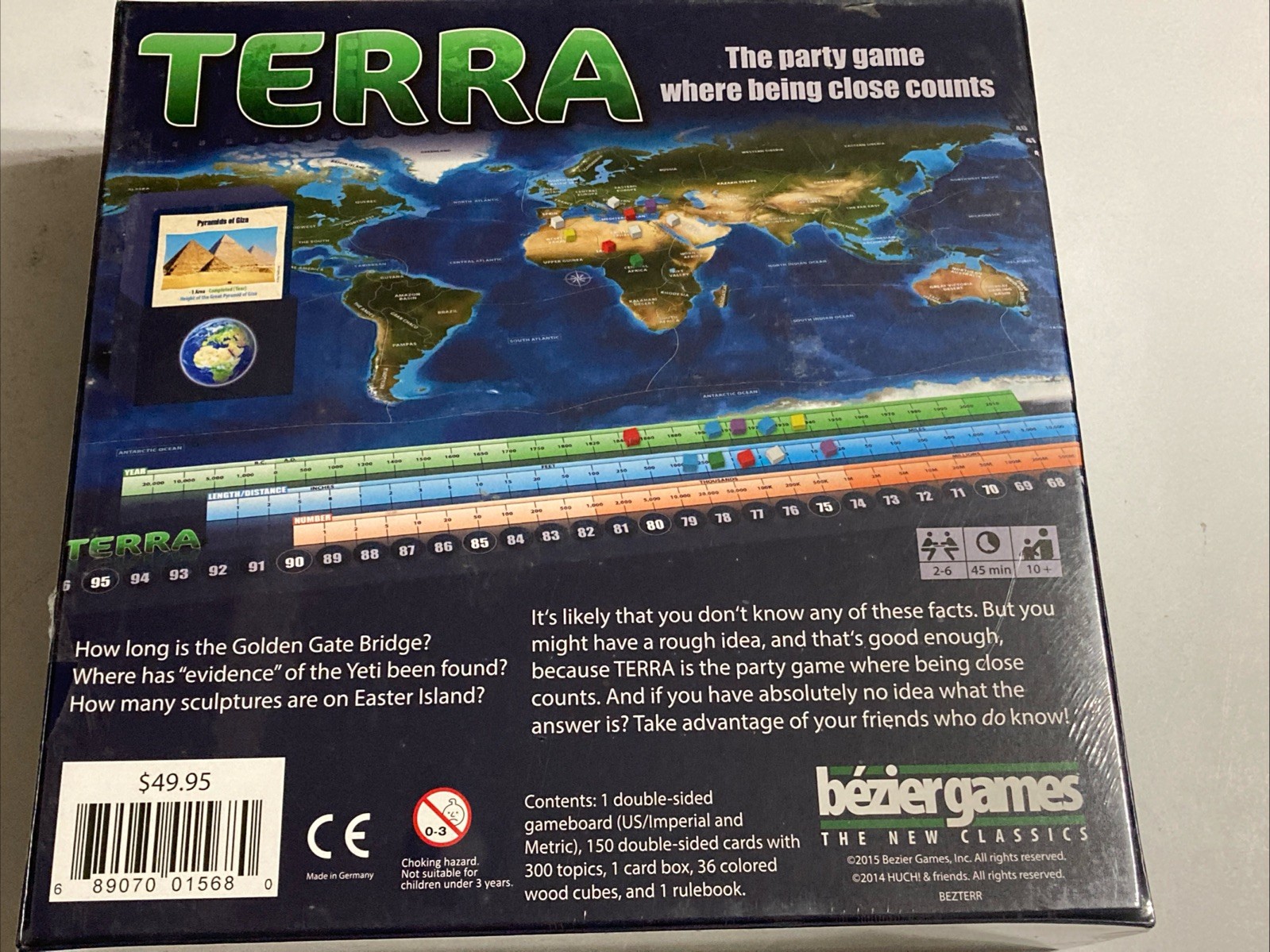 2014 Bézier Games Terra Geography Trivia Board Game NIS Party Game SEALED NEW