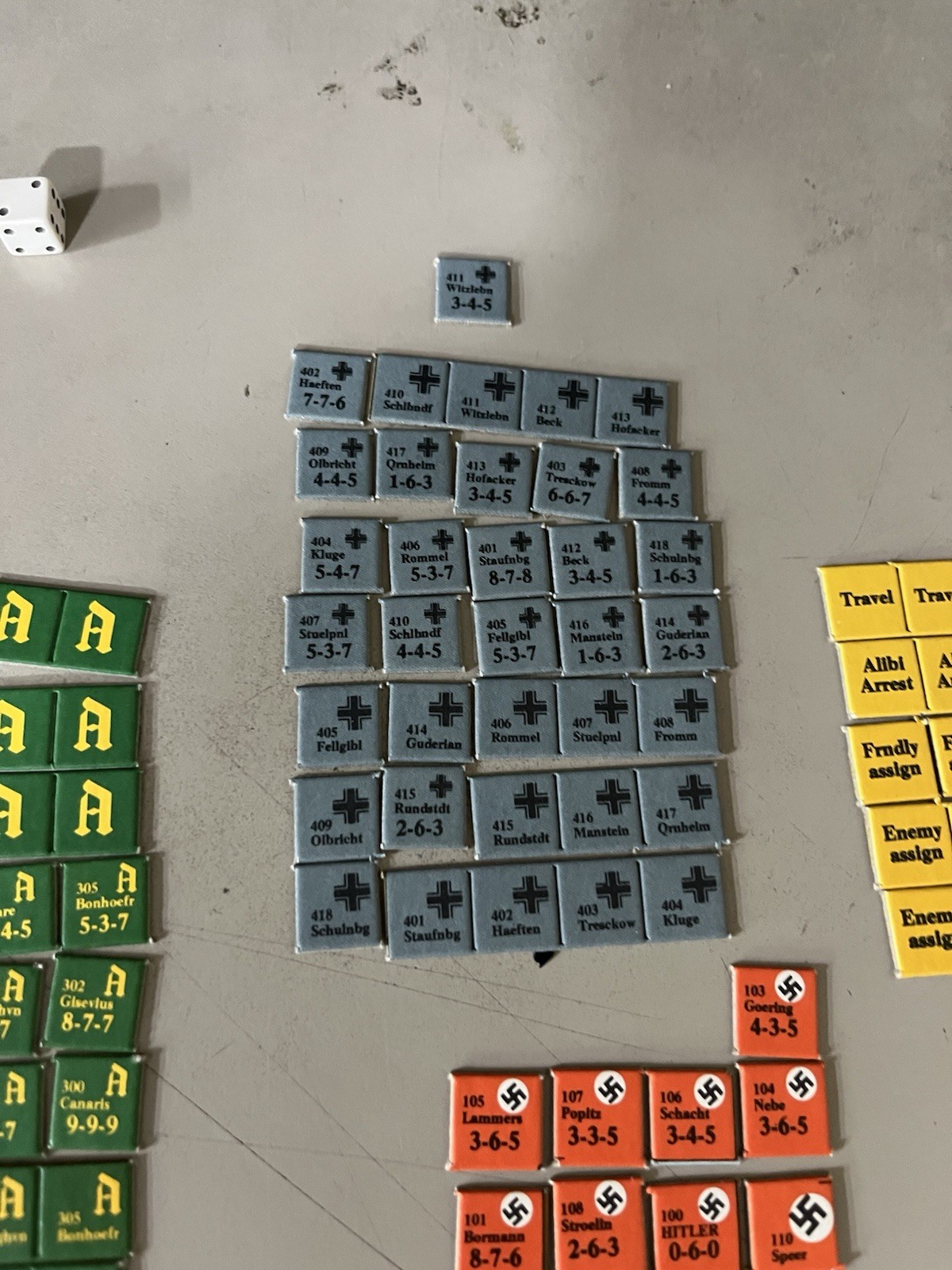 The Plot To Assassinate Hitler Board Game. SPI. Complete. KAS-1030.