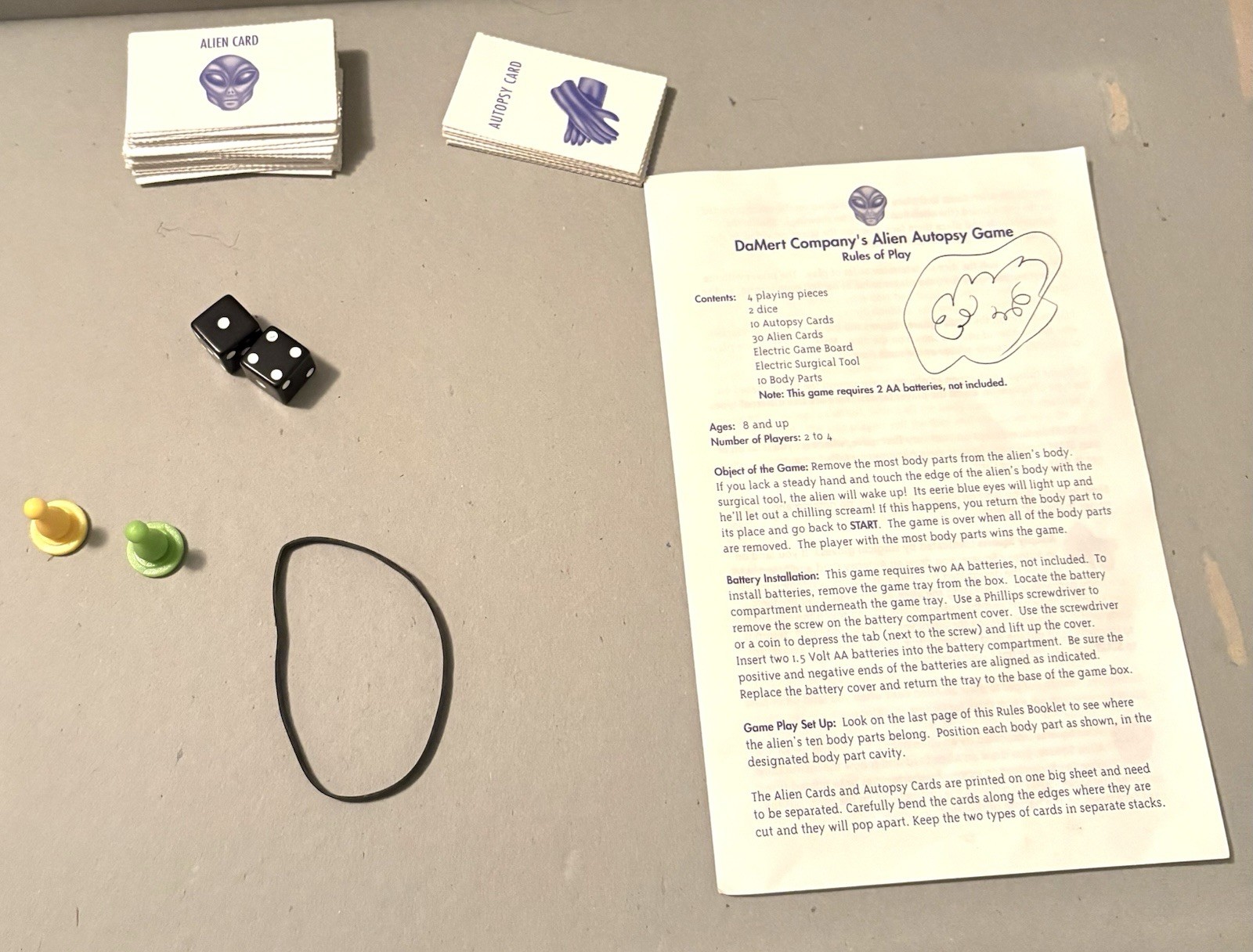 Vintage 1997 – UFO Alien Autopsy Operation Game Missing 2 Organs – Tested Works!