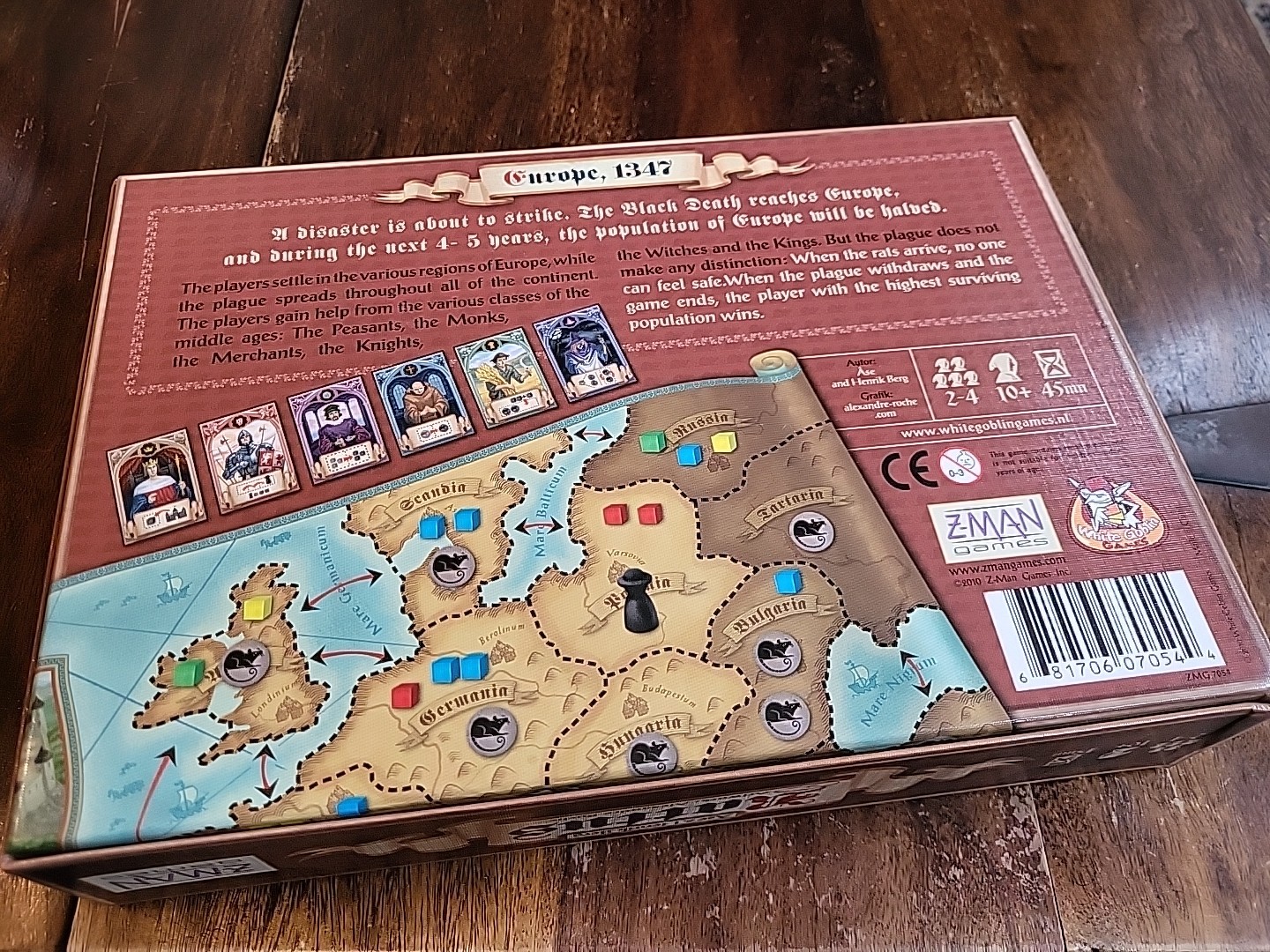 Rattus Board Game Base Game Z-Man Games Medieval Strategy 2010 COMPLETE & CLEAN