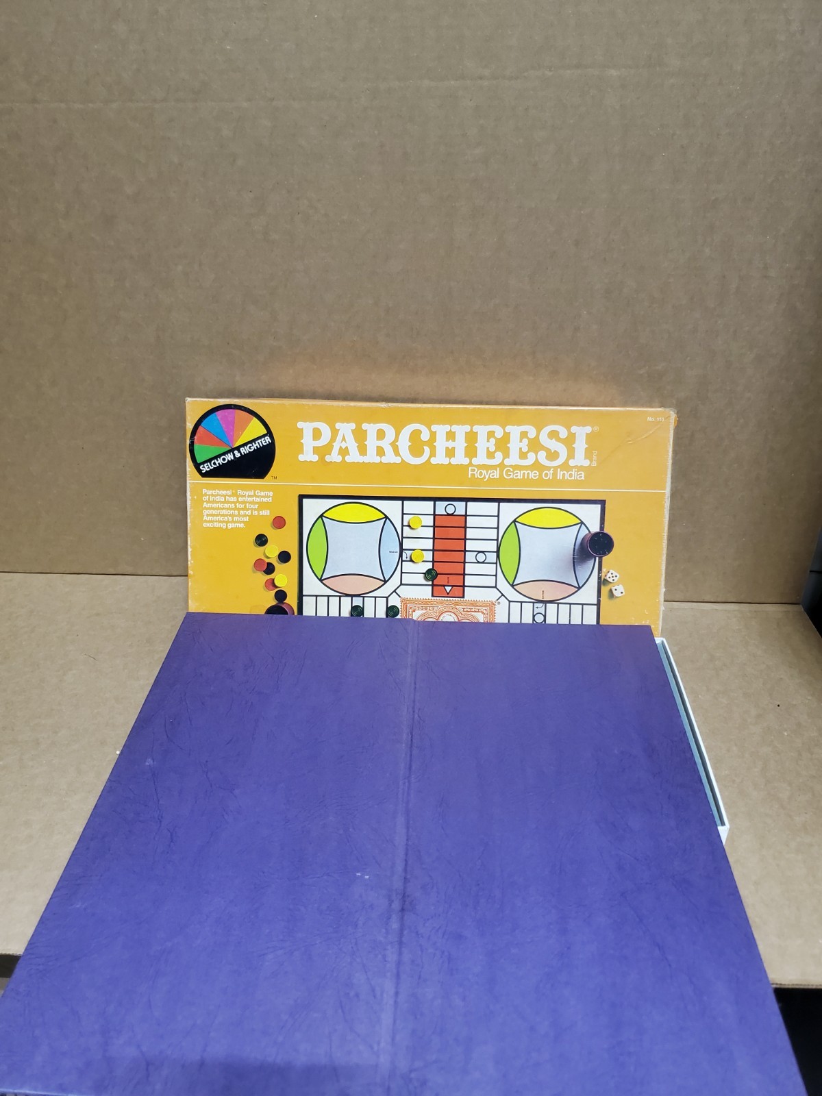 Parcheesi 1982 Vintage Royal Game of India Selchow & Righter Complete