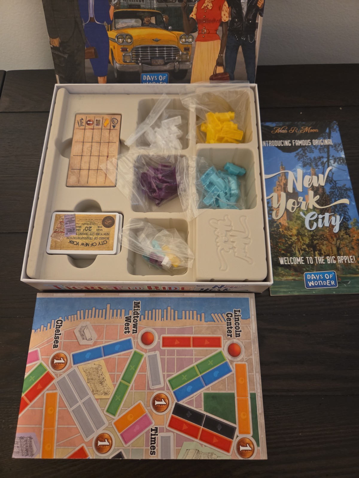 Ticket to Ride New York Complete Board Game Alan R. Moon Days Of Wonder