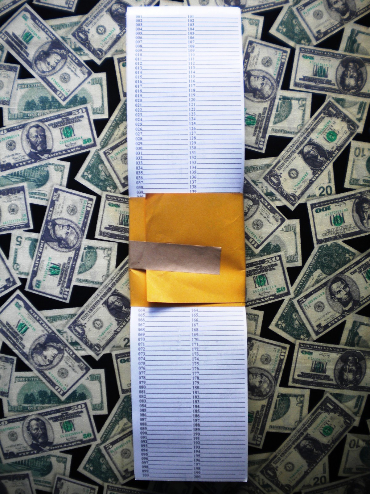 1 Dozen ~ 200 SURE TIP BOARD {01 to 200} Fund-Raising Raffle Pull Tab Jar Ticket