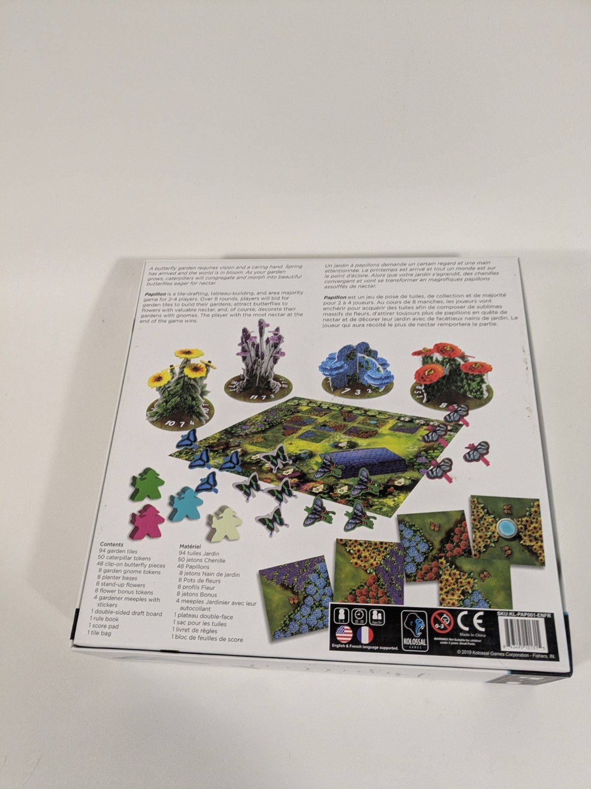 Papillon + Beyond the Meadow Expansion Butterfly Garden Kolossal Tile Board Game