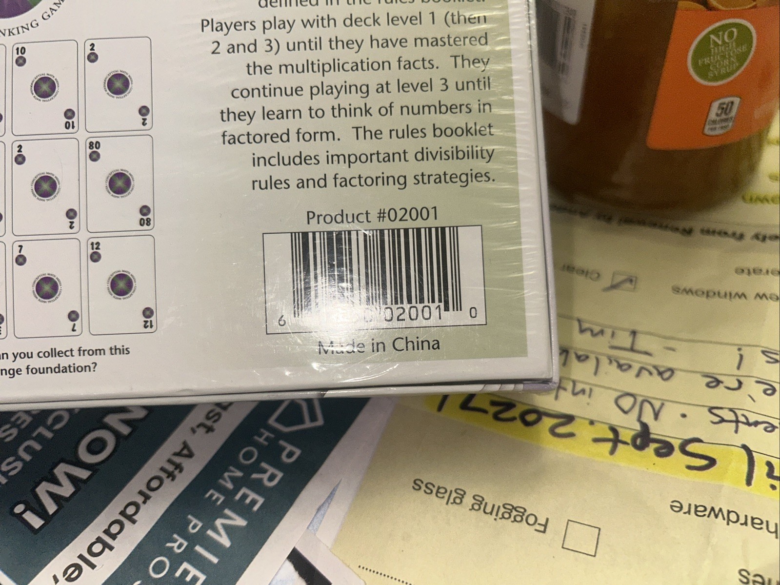 PrimePak Four Math Card Games Factor Sets From Creators of Equate Homeschool