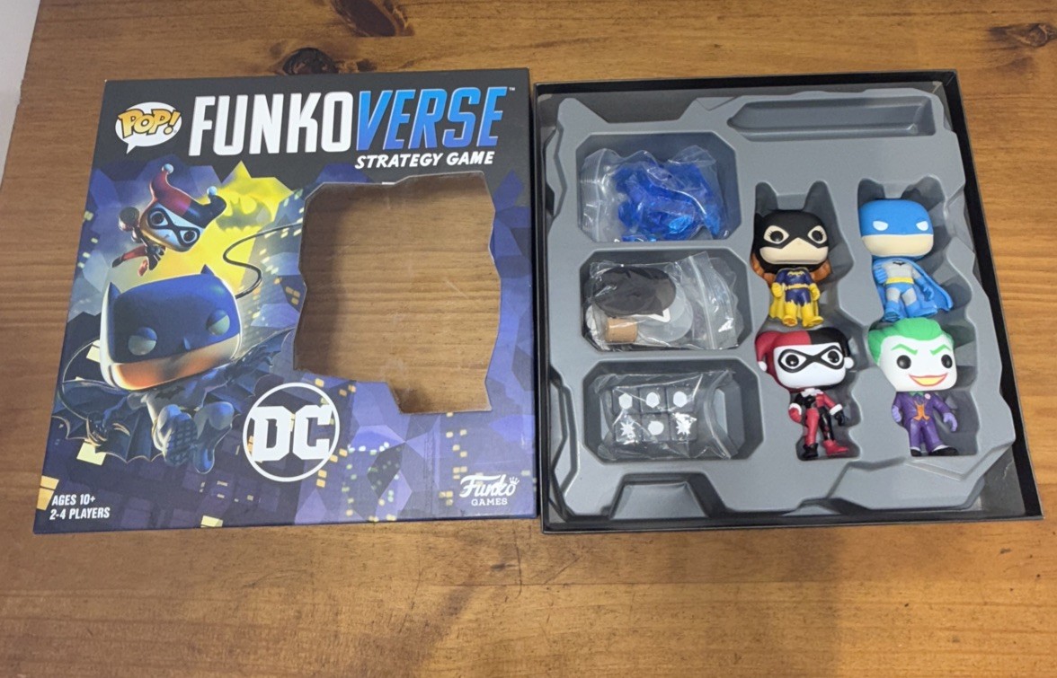 FunkoVerse DC Comics Strategy Game 4-Pack Batman Joker Harley Quinn Batgirl