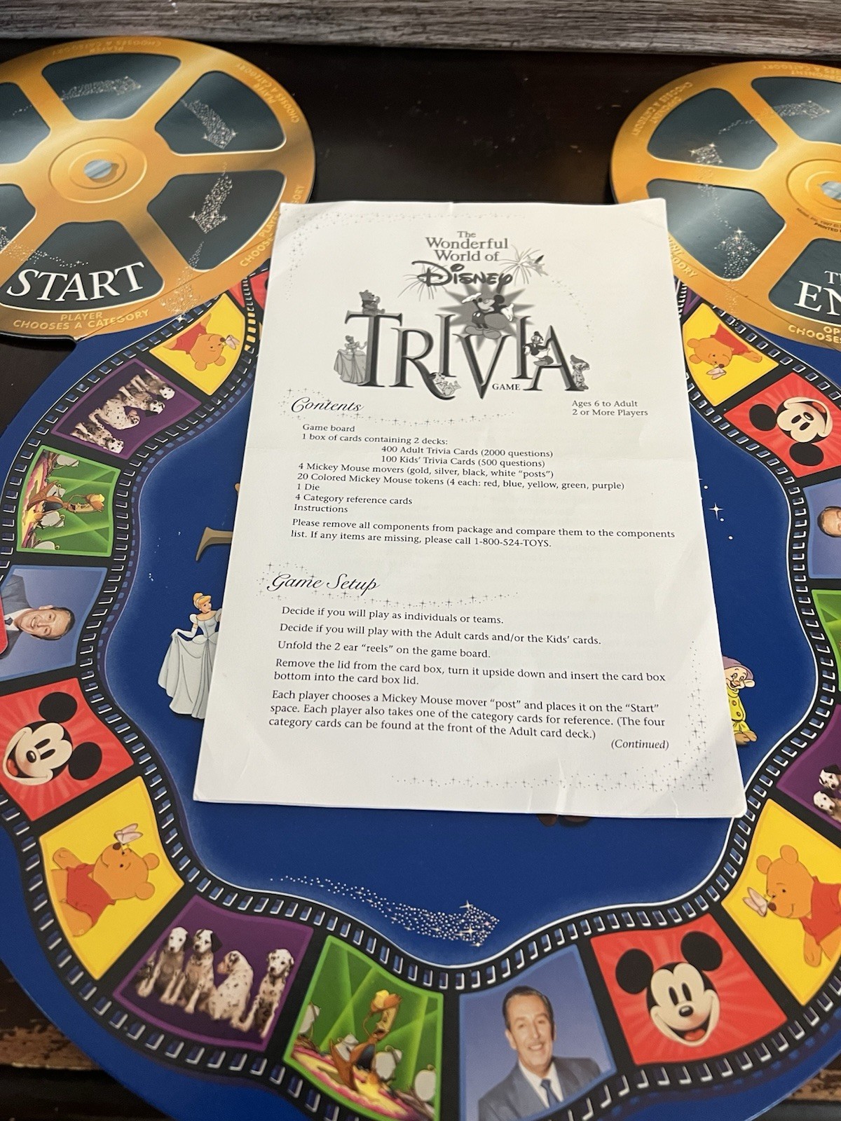 The Wonderful World of Disney Trivia Board Game Complete 1997 Metal Tin Case VTG
