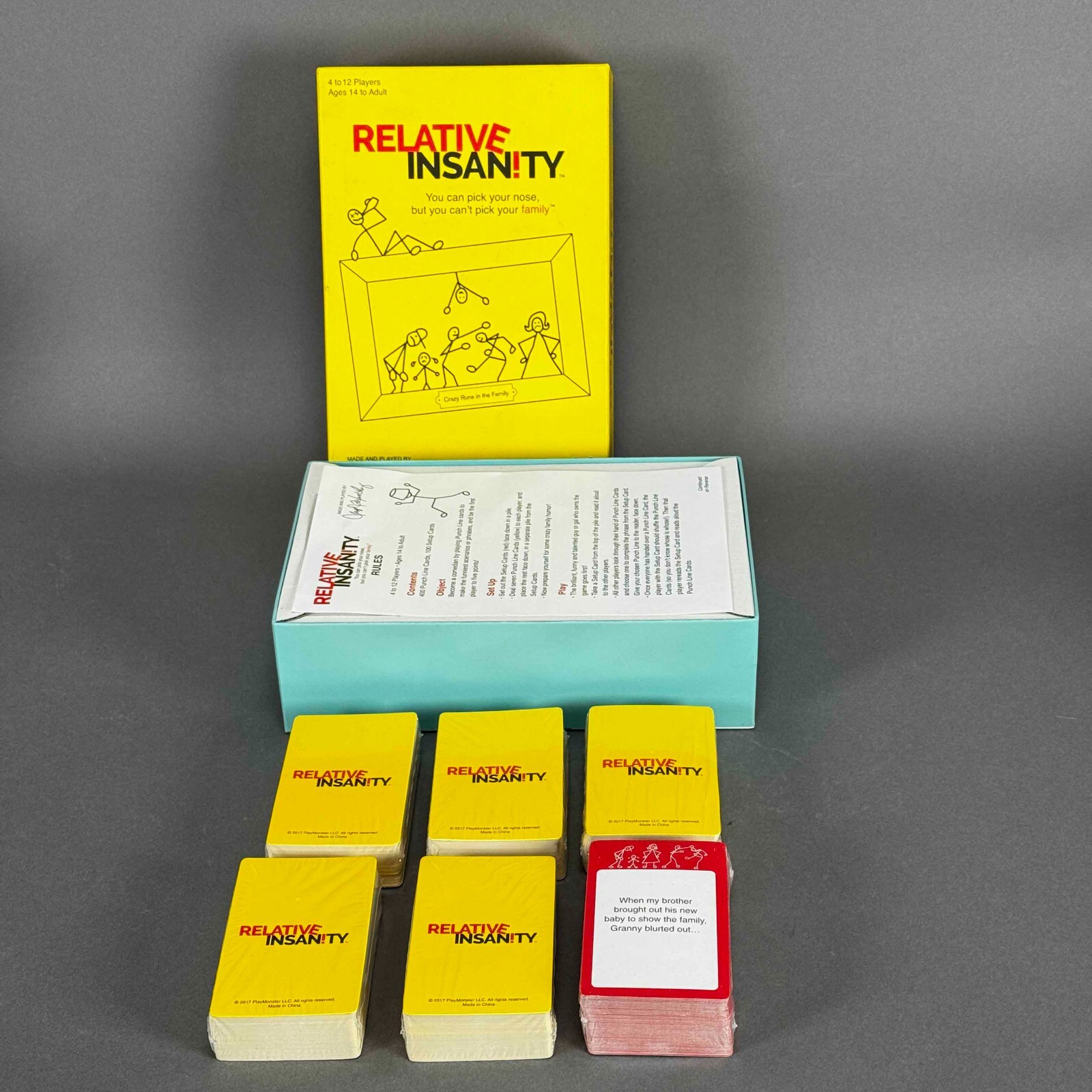 Open Box w/ Sealed Cards Relative Insanity Family Game Play Monster Foxworthy
