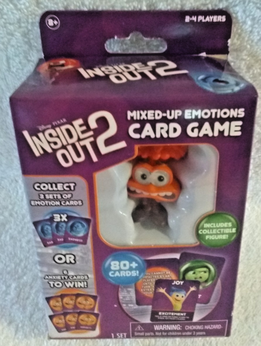 Disney Pixar Inside Out 2 Mixed-Up Emotions Card Game W/ Collectible Figure NEW